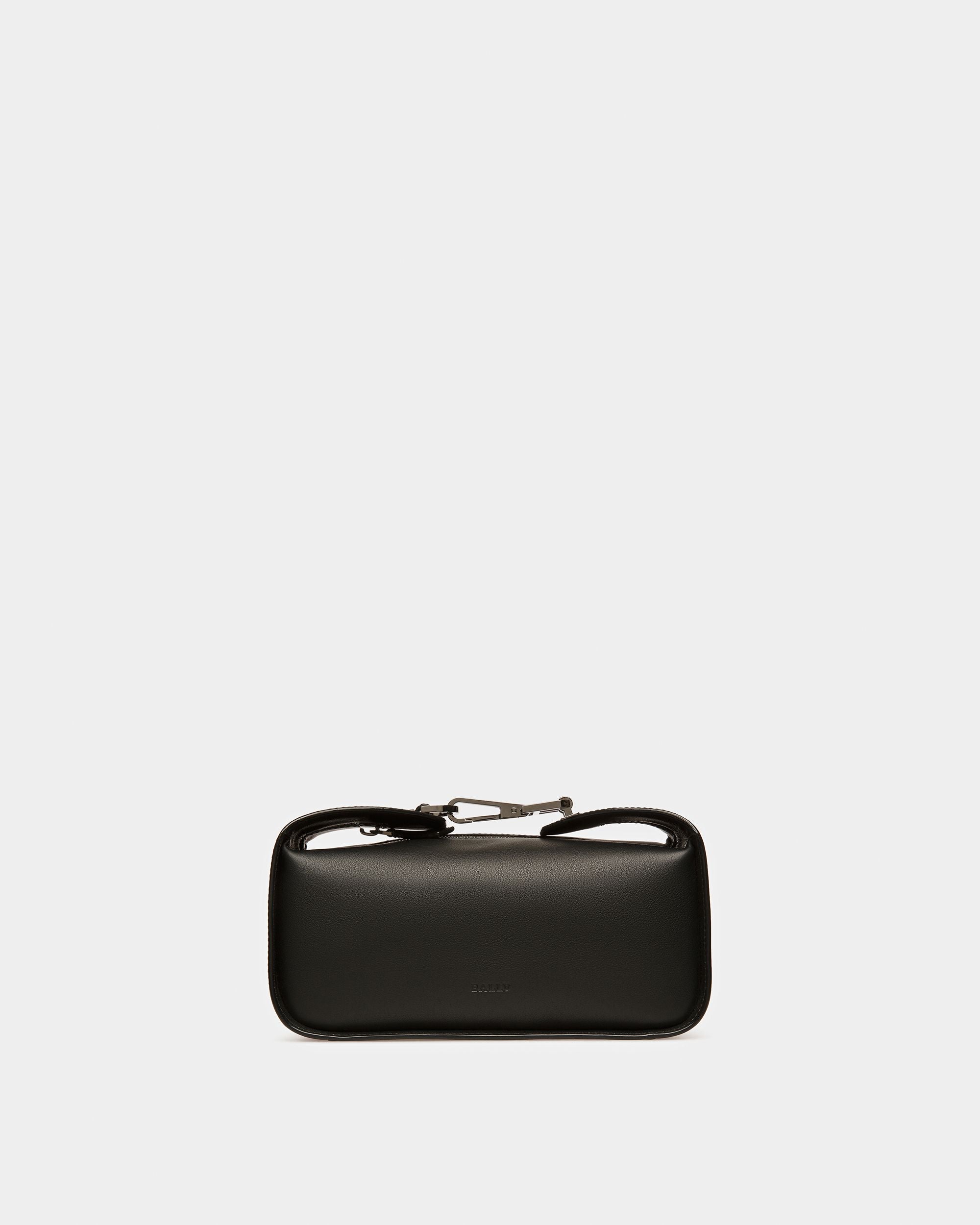 B-Hook Leather Shoulder Bag In Black - Women's - Bally - 01