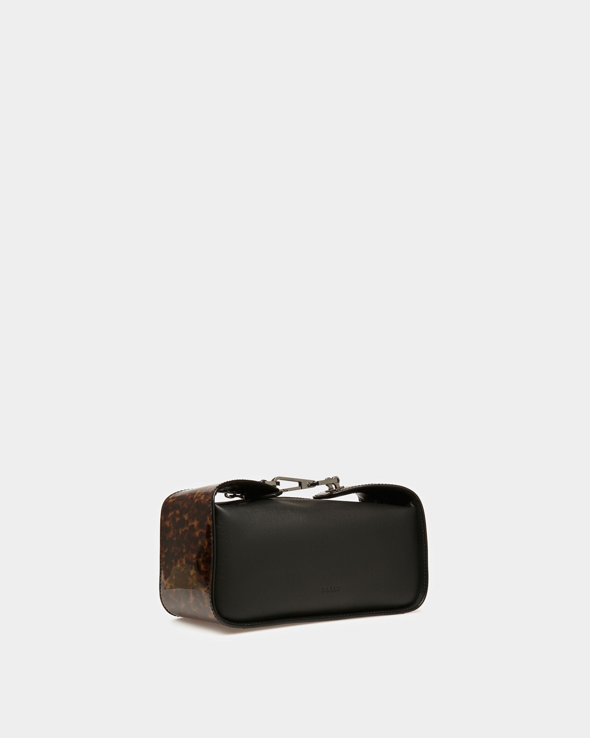 B-Hook Leather Shoulder Bag In Black - Women's - Bally - 07