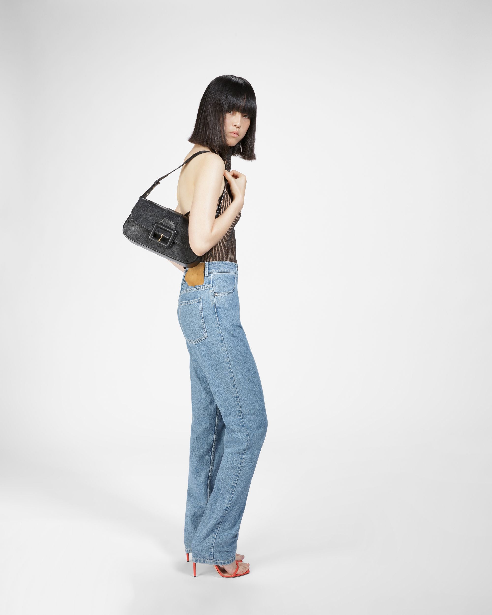 Jadha Bolso De Hombro De Piel En Negro - Mujer - Bally - 06