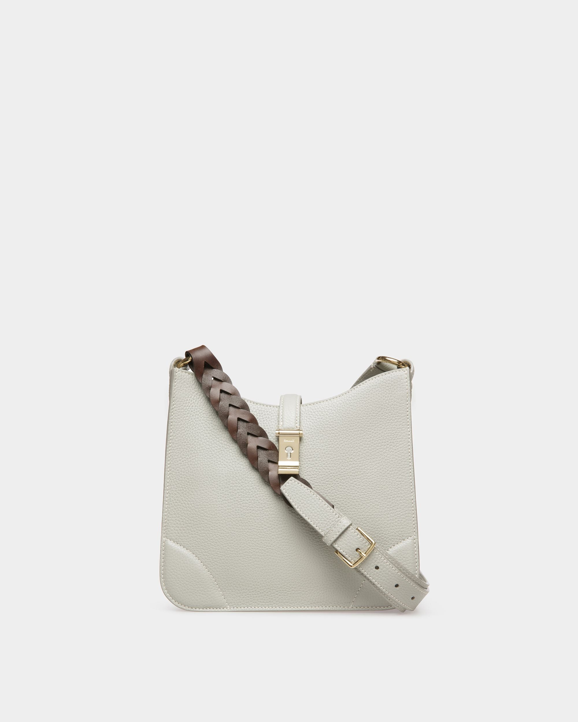 Lavynia Small Leather Hobo Bag In Light Blue - Women's - Bally - 01
