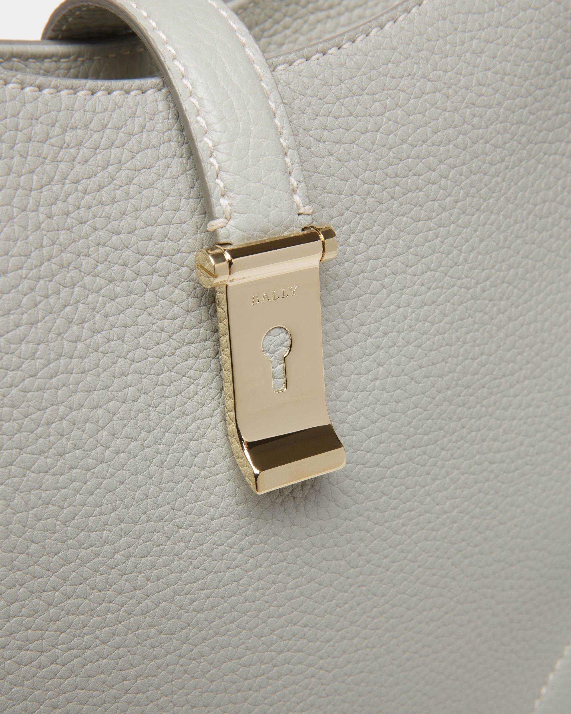 Lavynia Small Leather Hobo Bag In Light Blue - Women's - Bally - 02