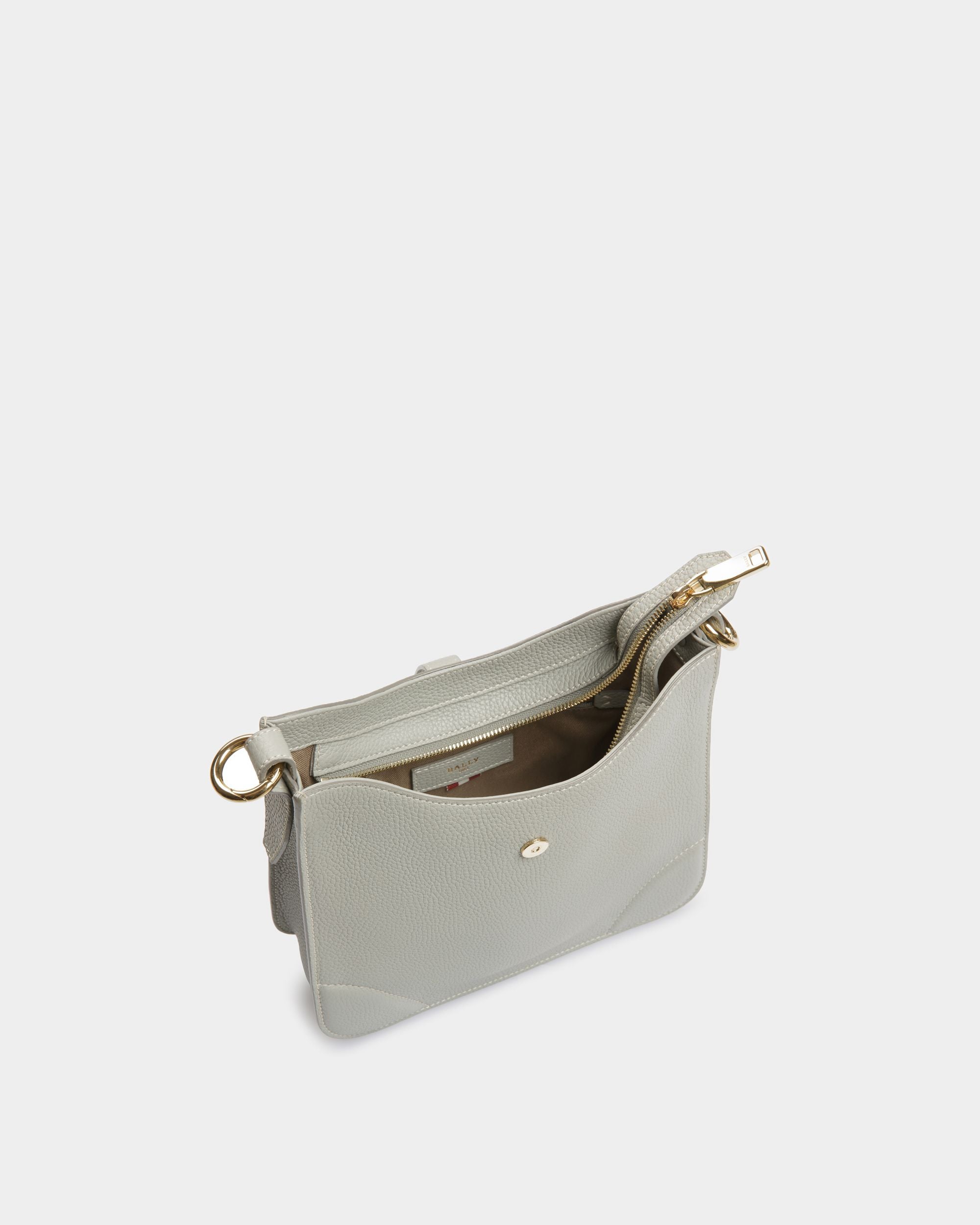 Lavynia Small Leather Hobo Bag In Light Blue - Women's - Bally - 03