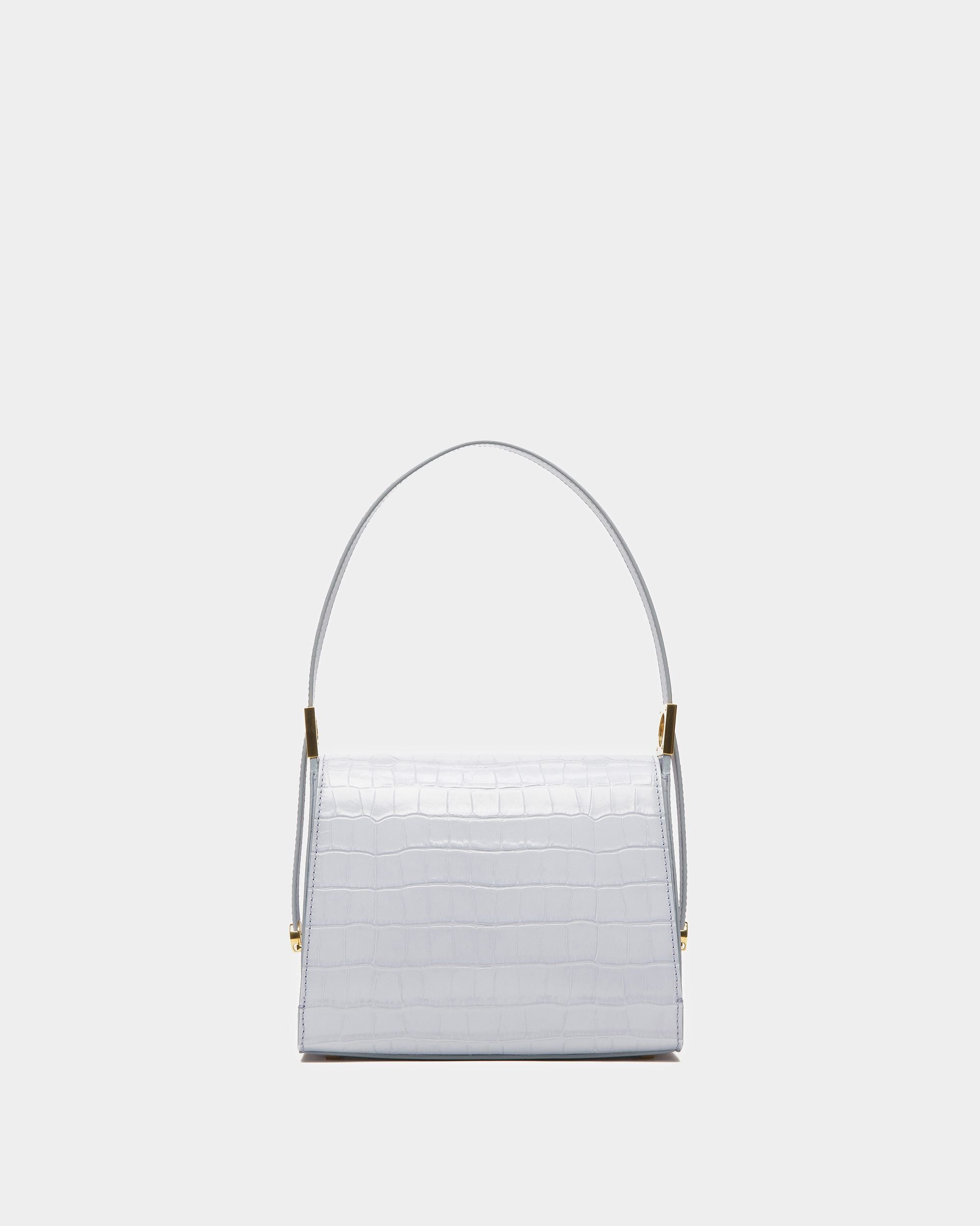 Bolso De Mano Emblem De Piel En Azul Claro - Mujer - Bally - 02