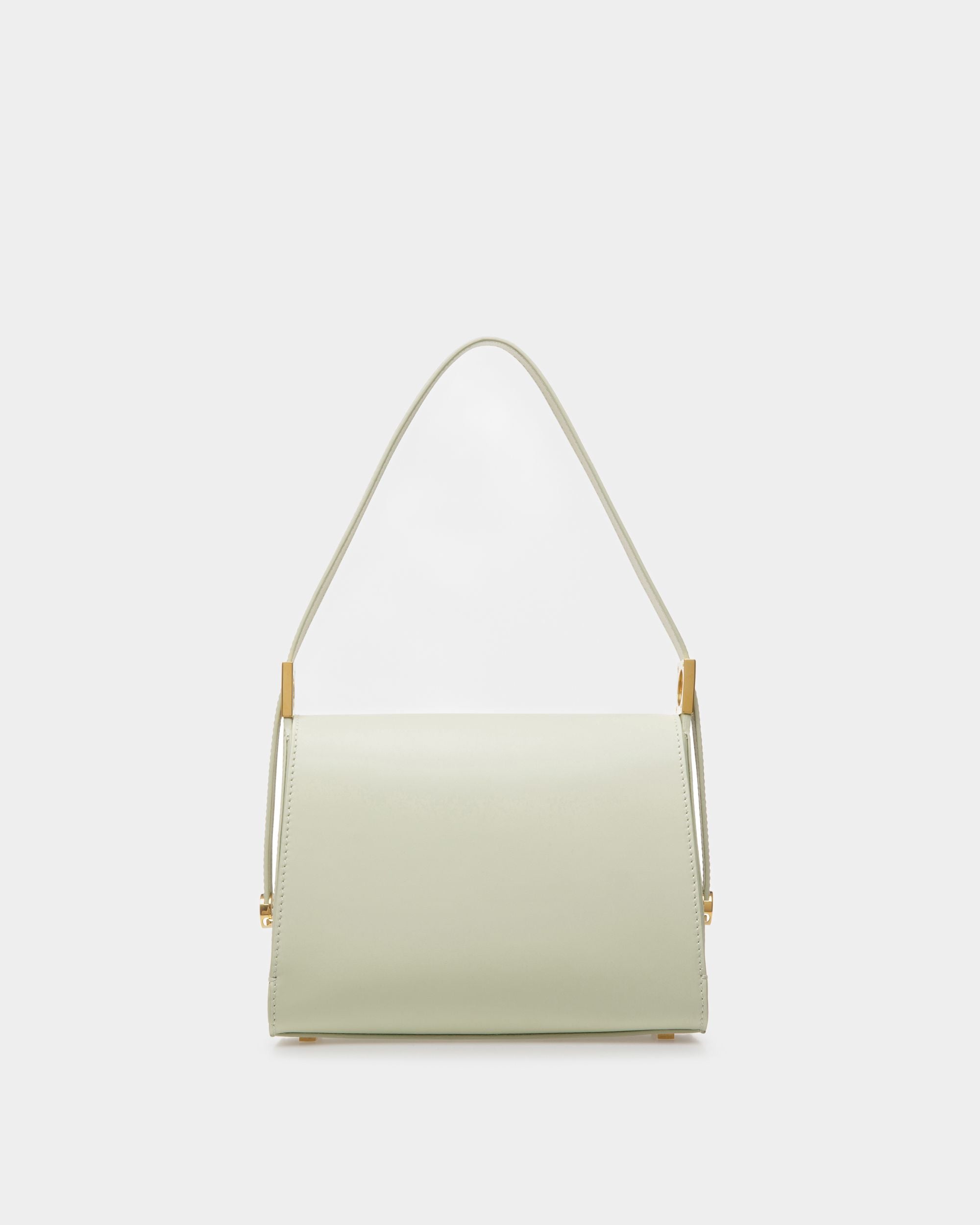 Emblem Top Handle Bag In Baby Green Leather - Women's - Bally - 03