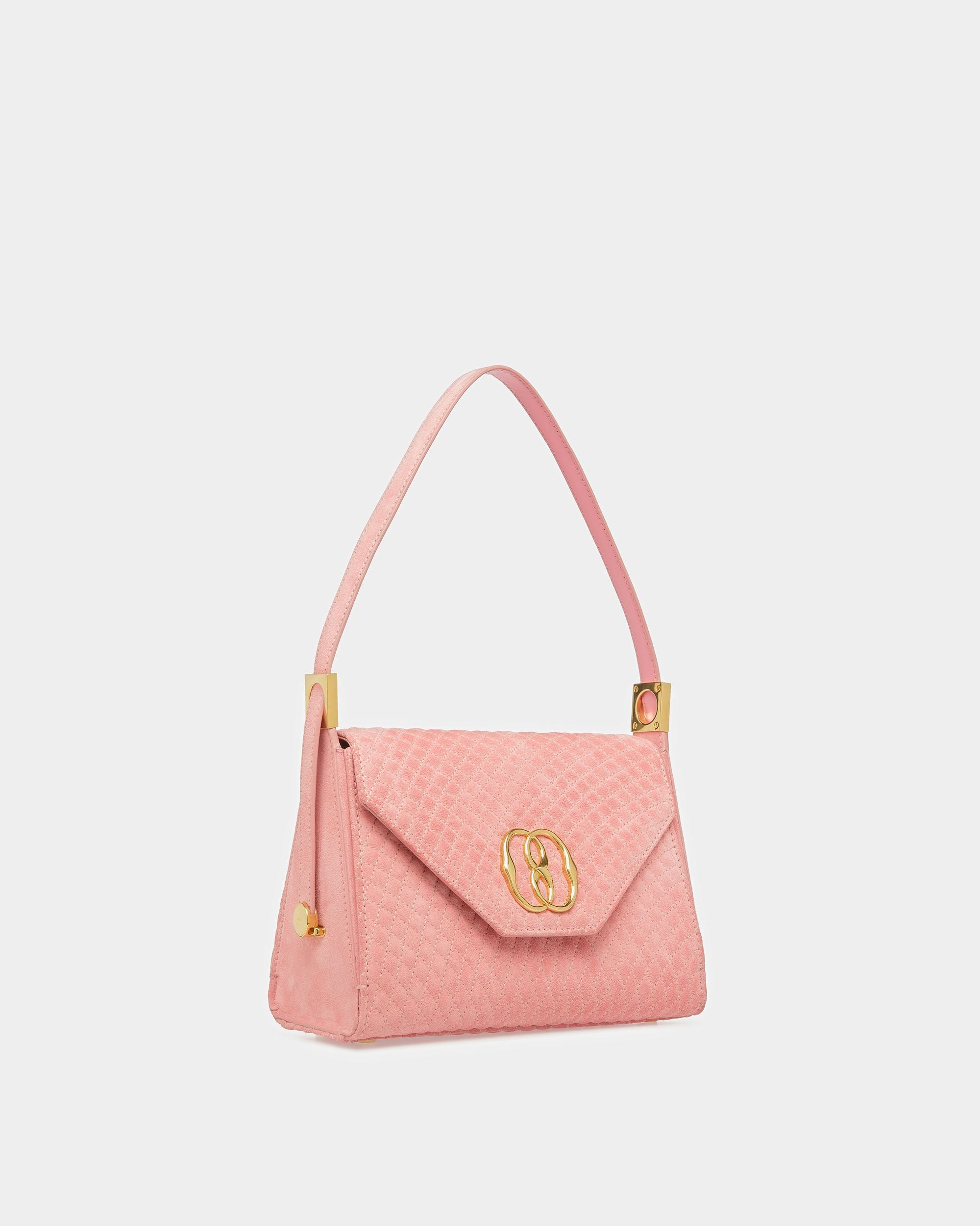 Emblem Top Handle In Quilted Suede - Women's - Bally - 04