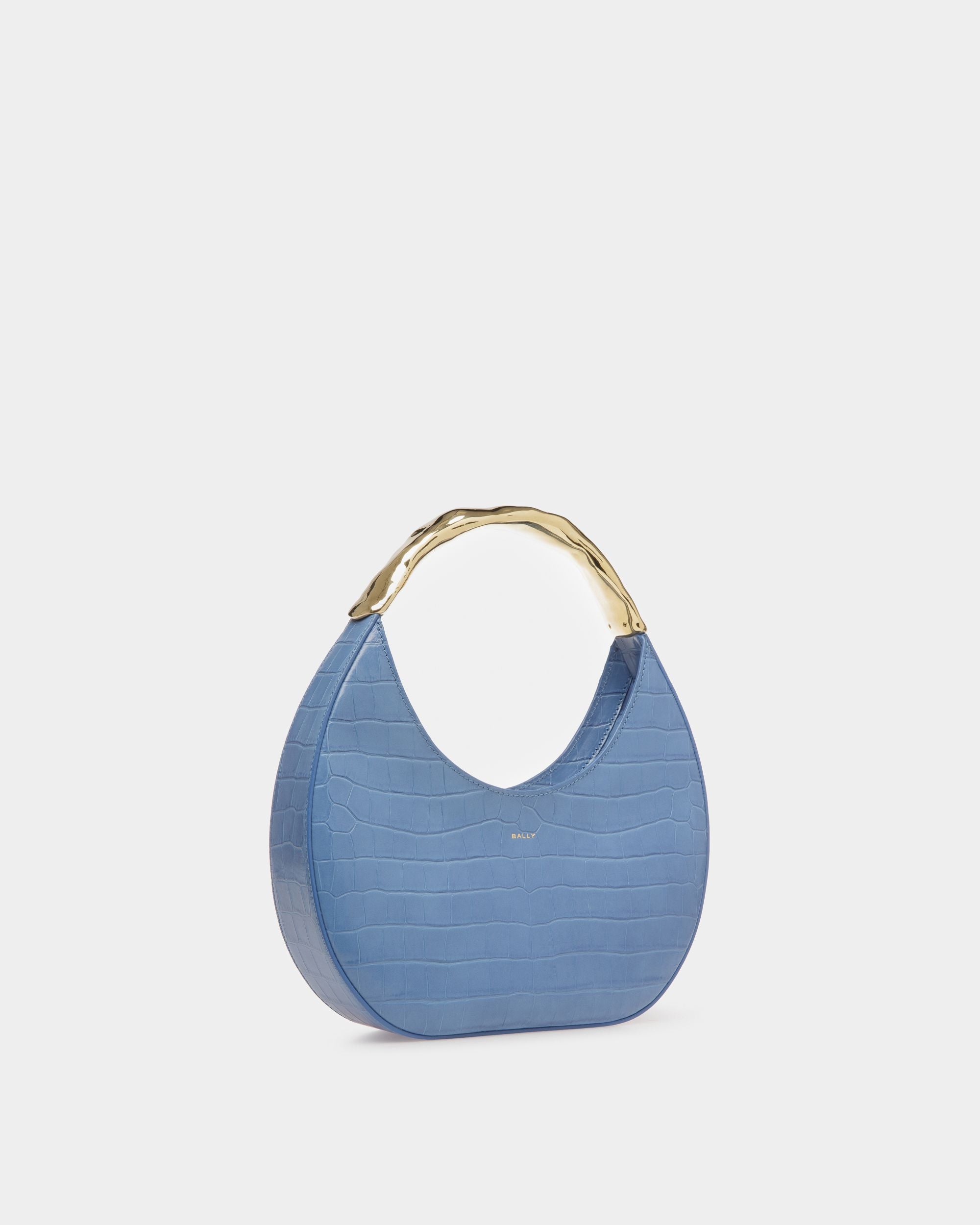 Bolso Hobo Baroque De Piel Blue Kiss - Mujer - Bally - 04