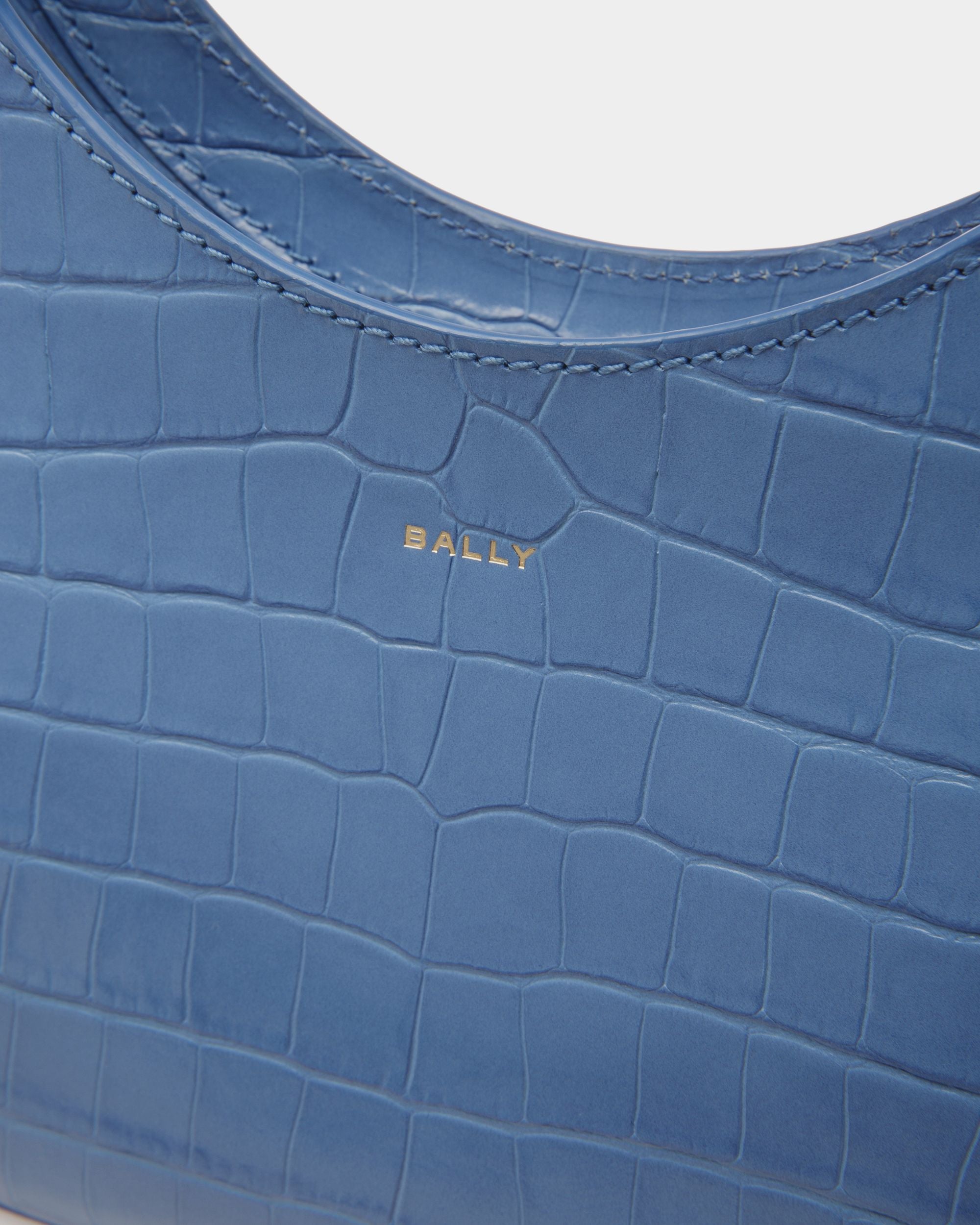 Bolso Hobo Baroque De Piel Blue Kiss - Mujer - Bally - 06