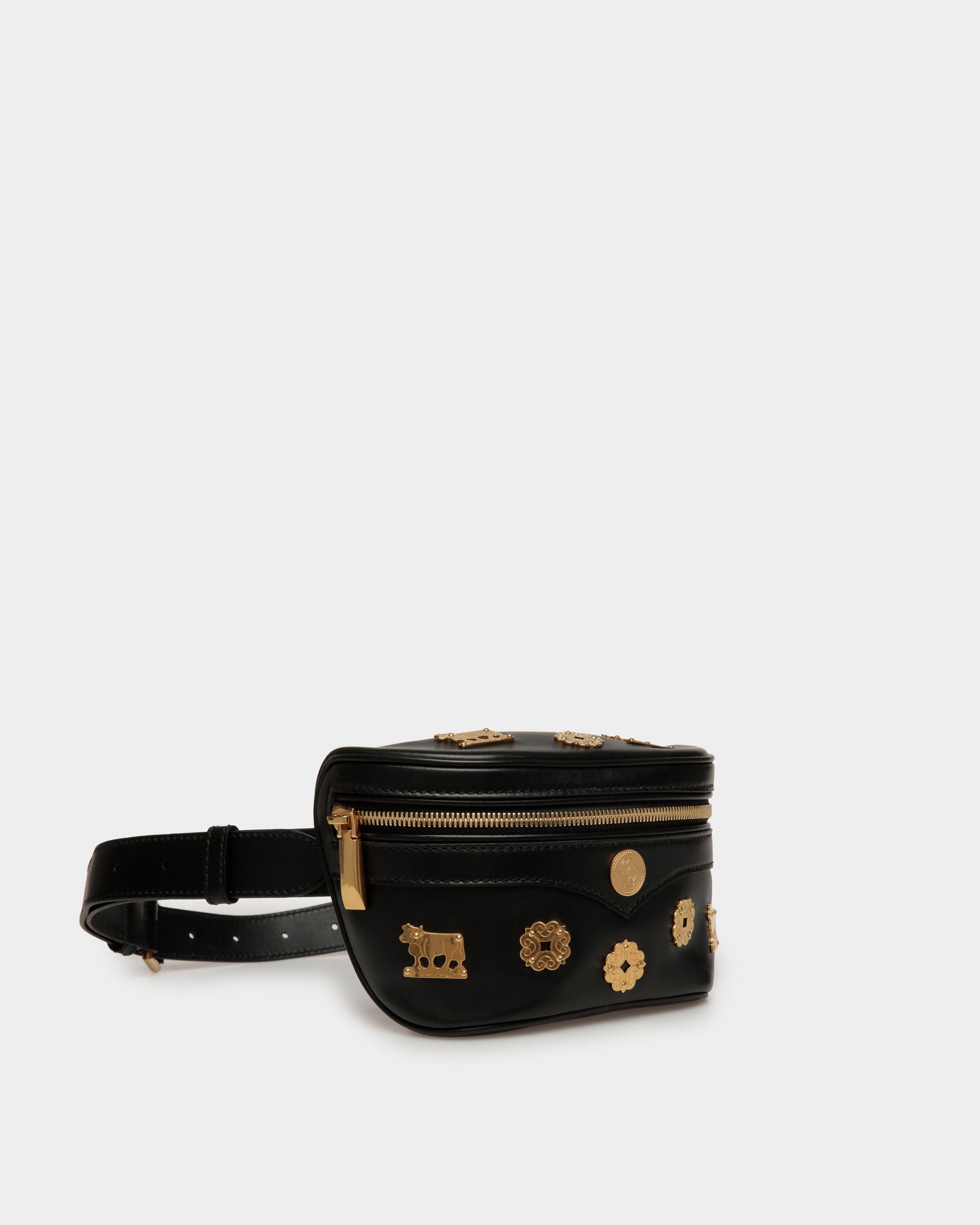 Mountain Belt Bag  in Black Leather - Women's - Bally - 04