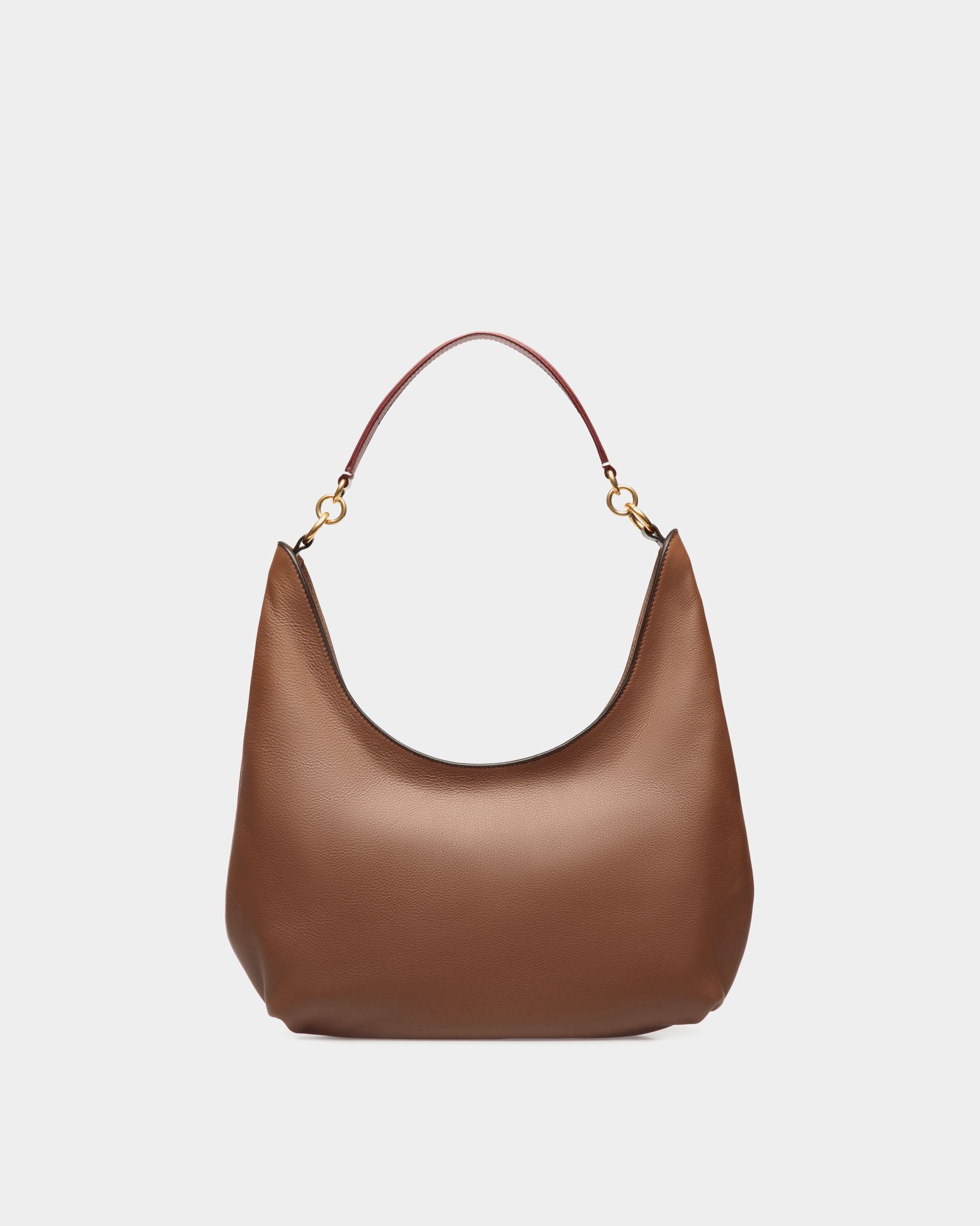 Code Hobo Bag In Brown Leather - Women's - Bally - 03