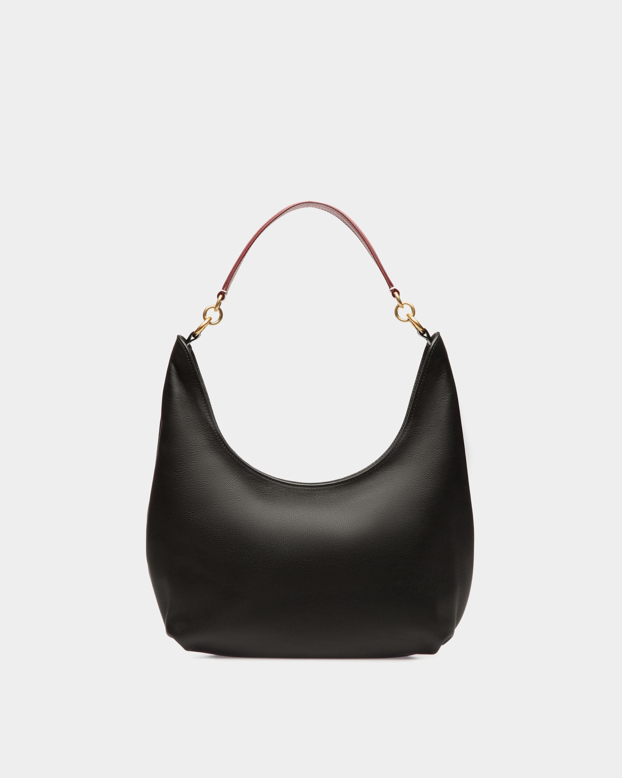 Bolso Hobo Code De Piel Negra - Mujer - Bally - 03