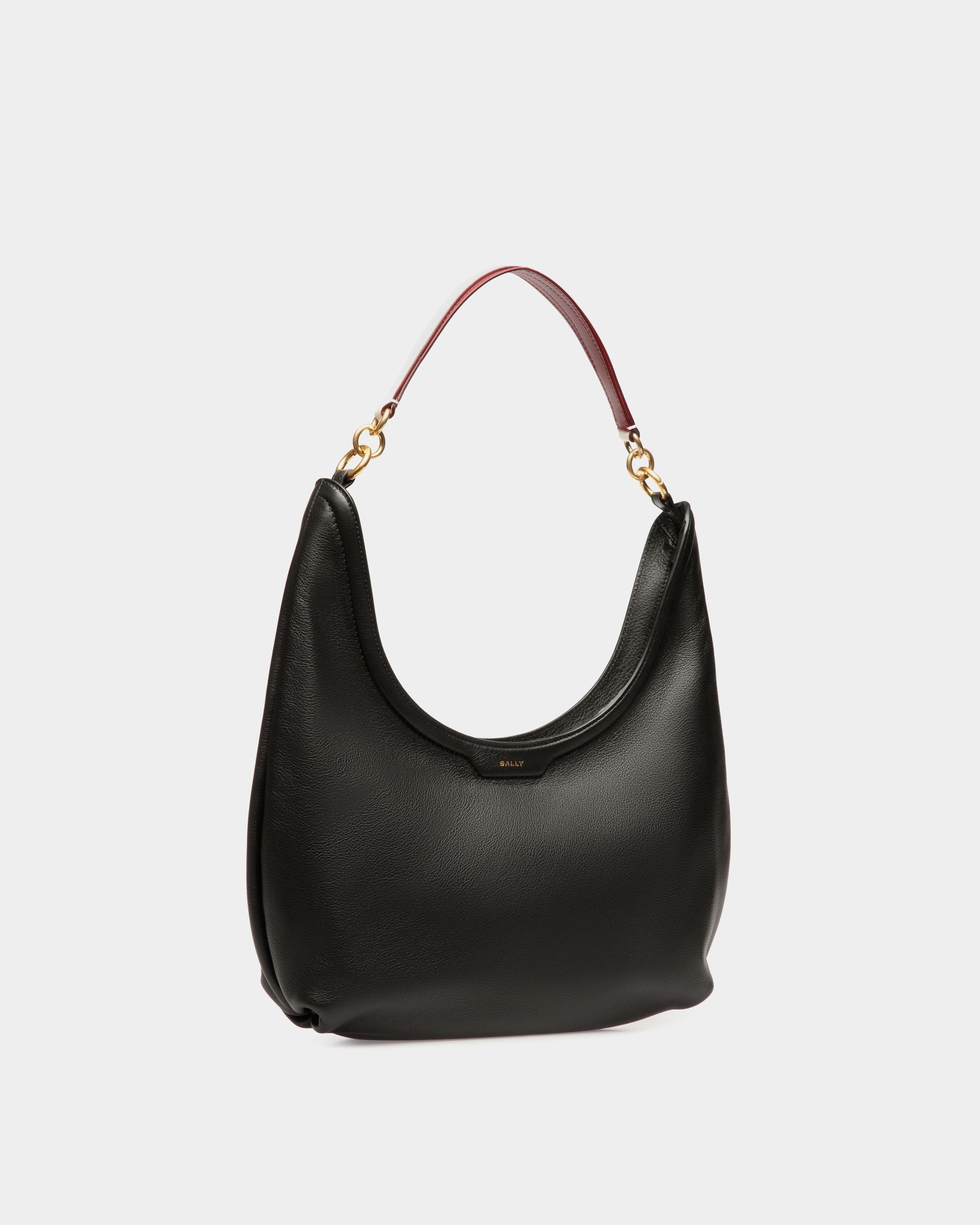 Bolso Hobo Code De Piel Negra - Mujer - Bally - 04