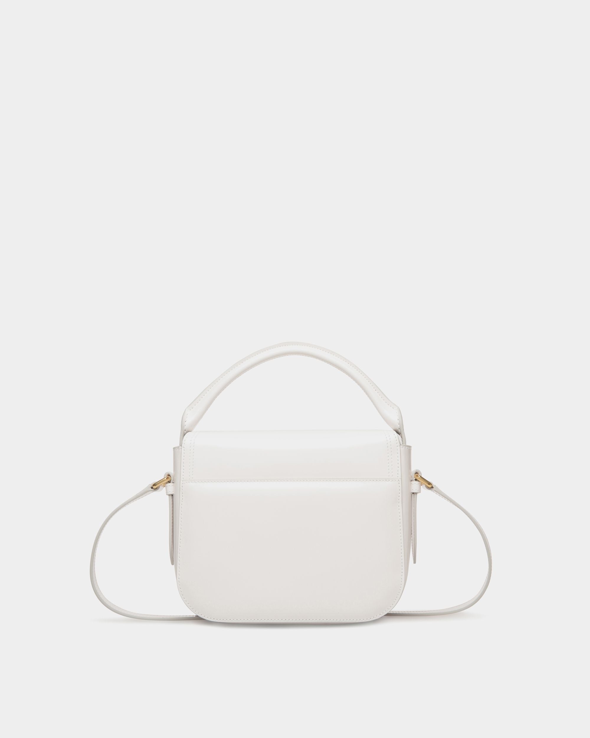 Beckett Minibag in White Brushed Leather - Mujer - Bally - 02