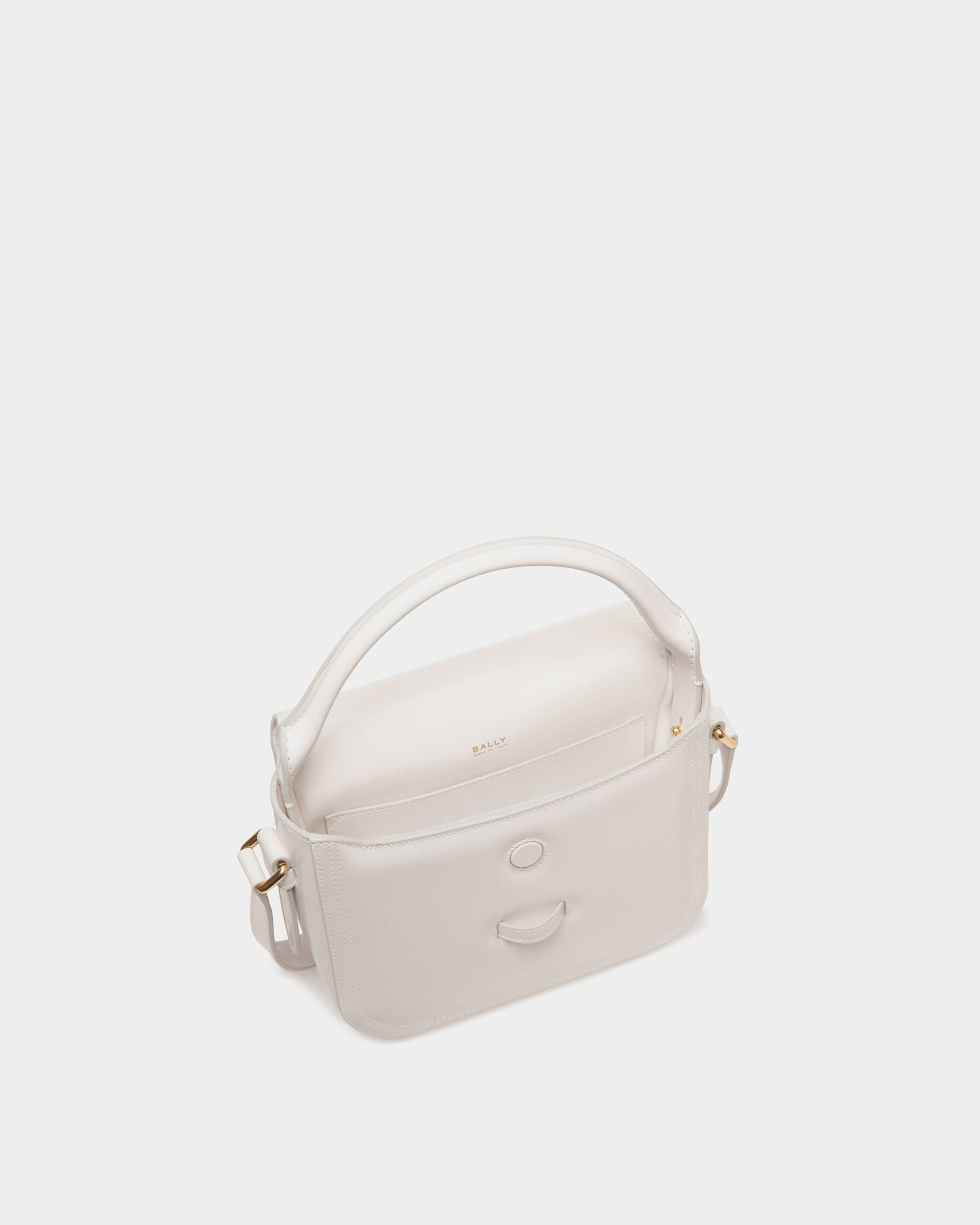 Beckett Minibag in White Brushed Leather - Mujer - Bally - 04