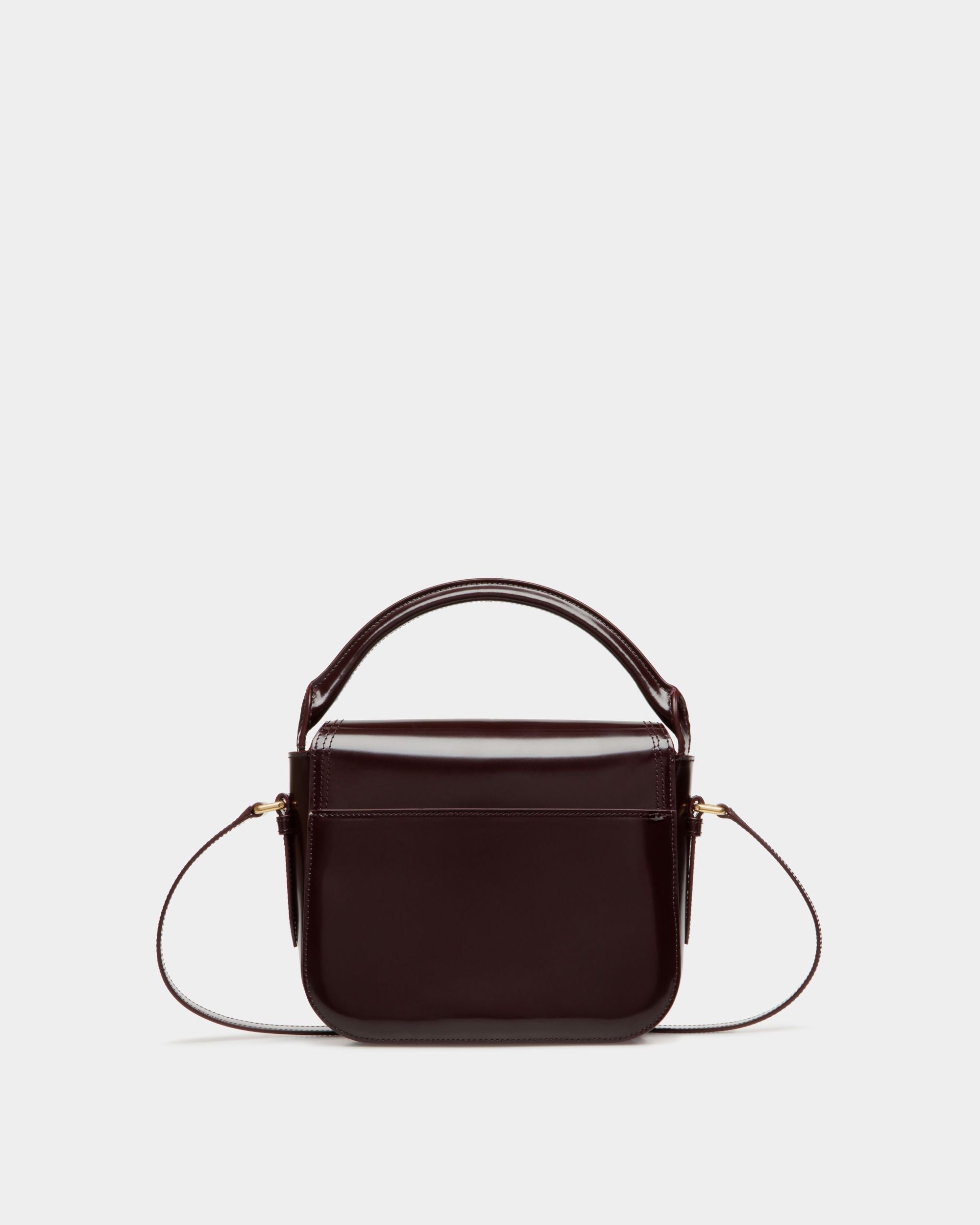 Minibolso Beckett De Piel Cepillada Burdeos Oscuro - Mujer - Bally - 03