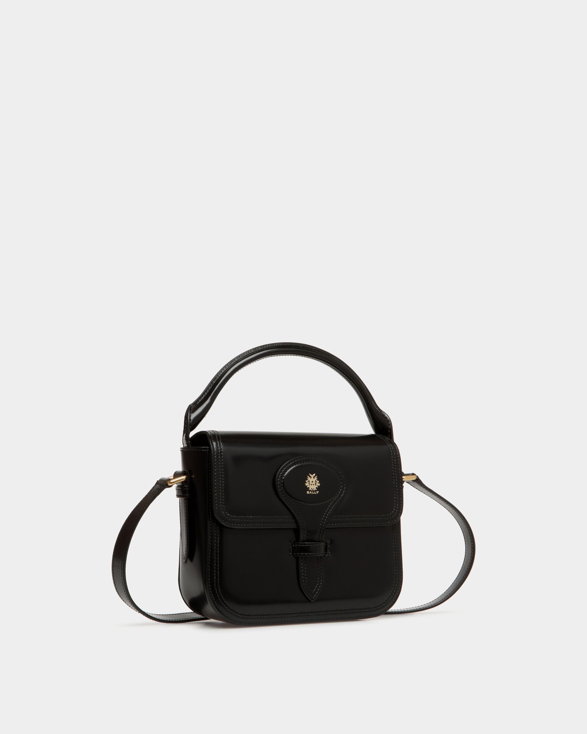 Minibolso Beckett De Piel Cepillada Negra - Mujer - Bally - 04