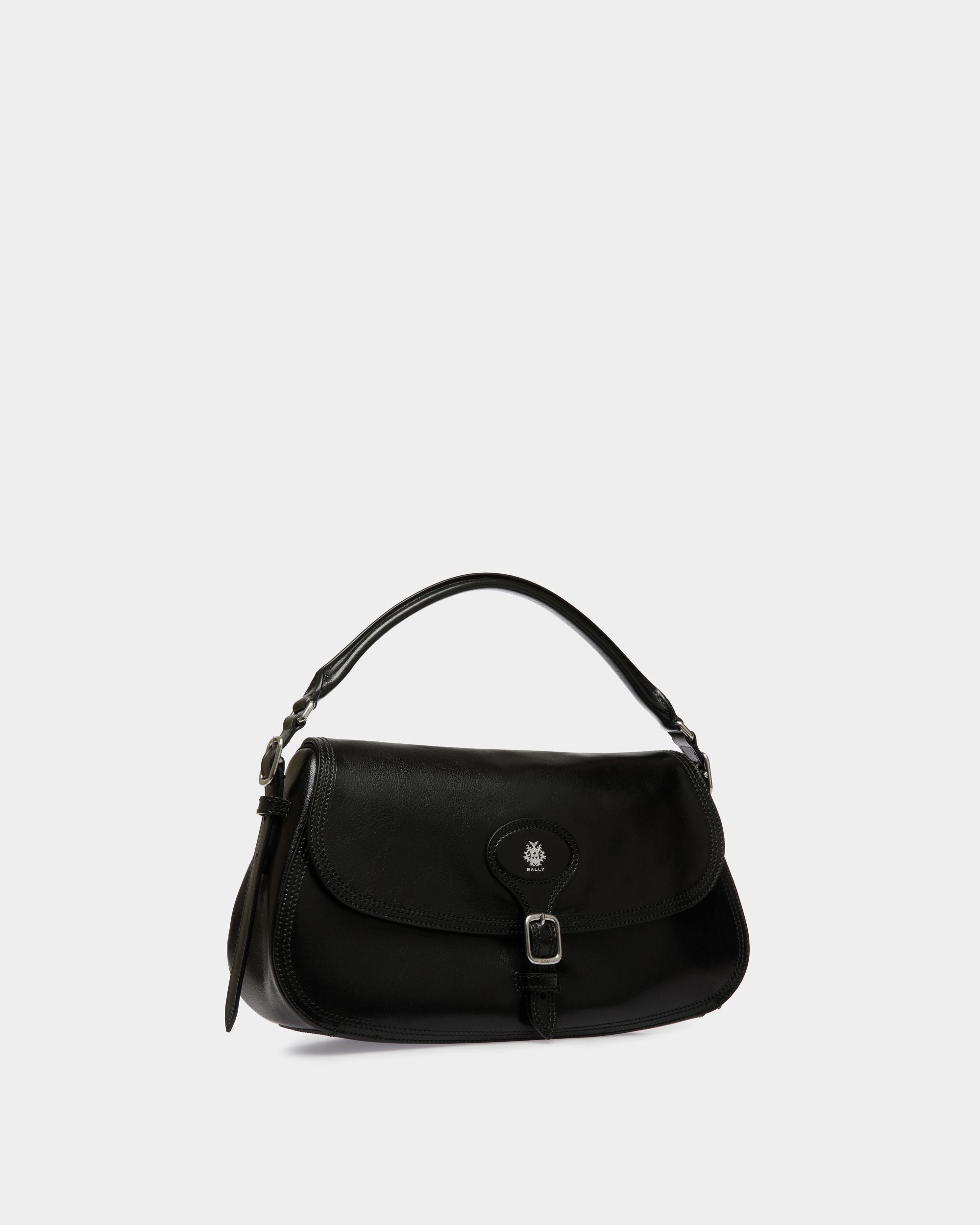 Bolso De Hombro Beckett De Piel Negra - Mujer - Bally - 04