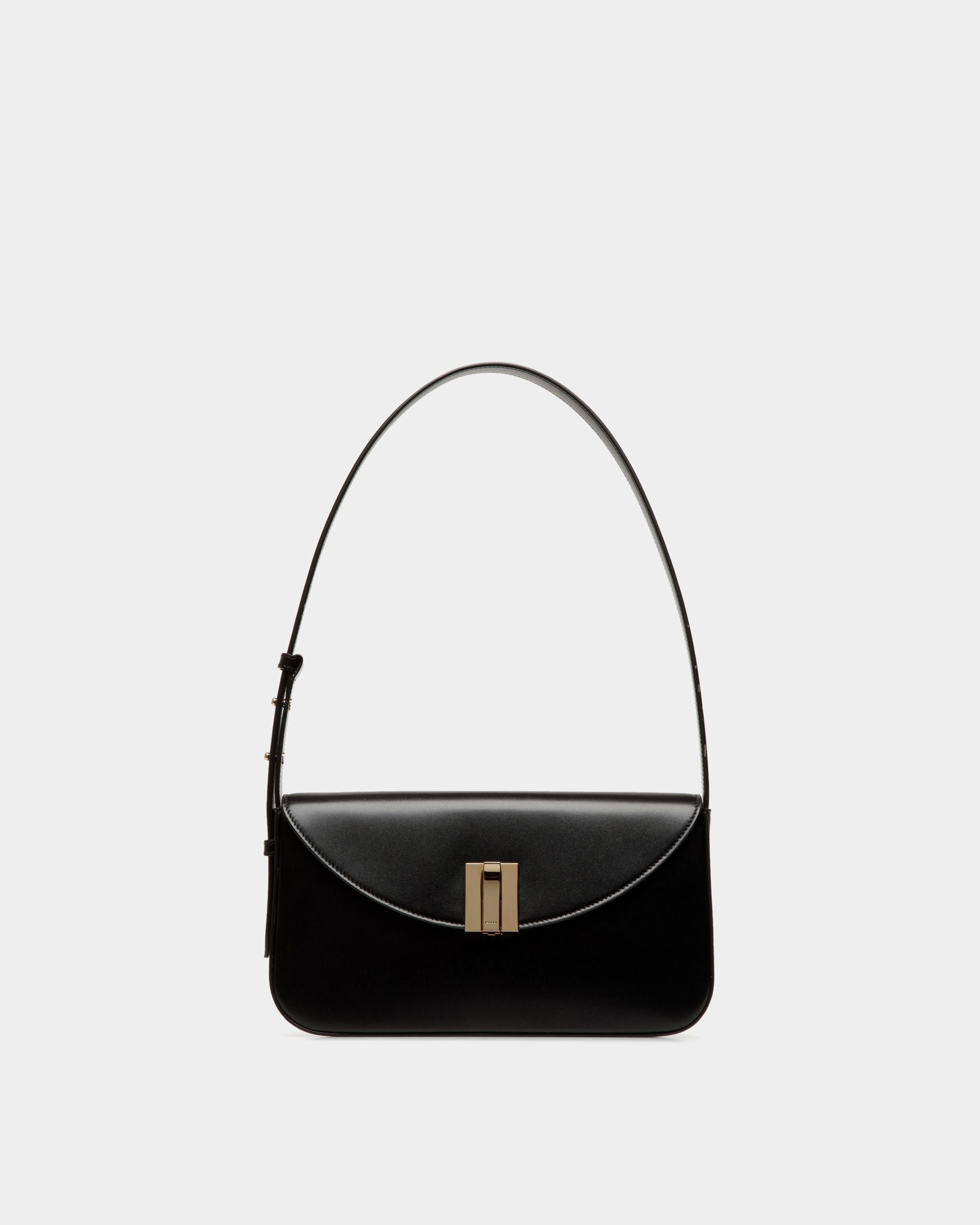 Ollam Small Shoulder Bag in Black Leather - Women's - Bally - 01