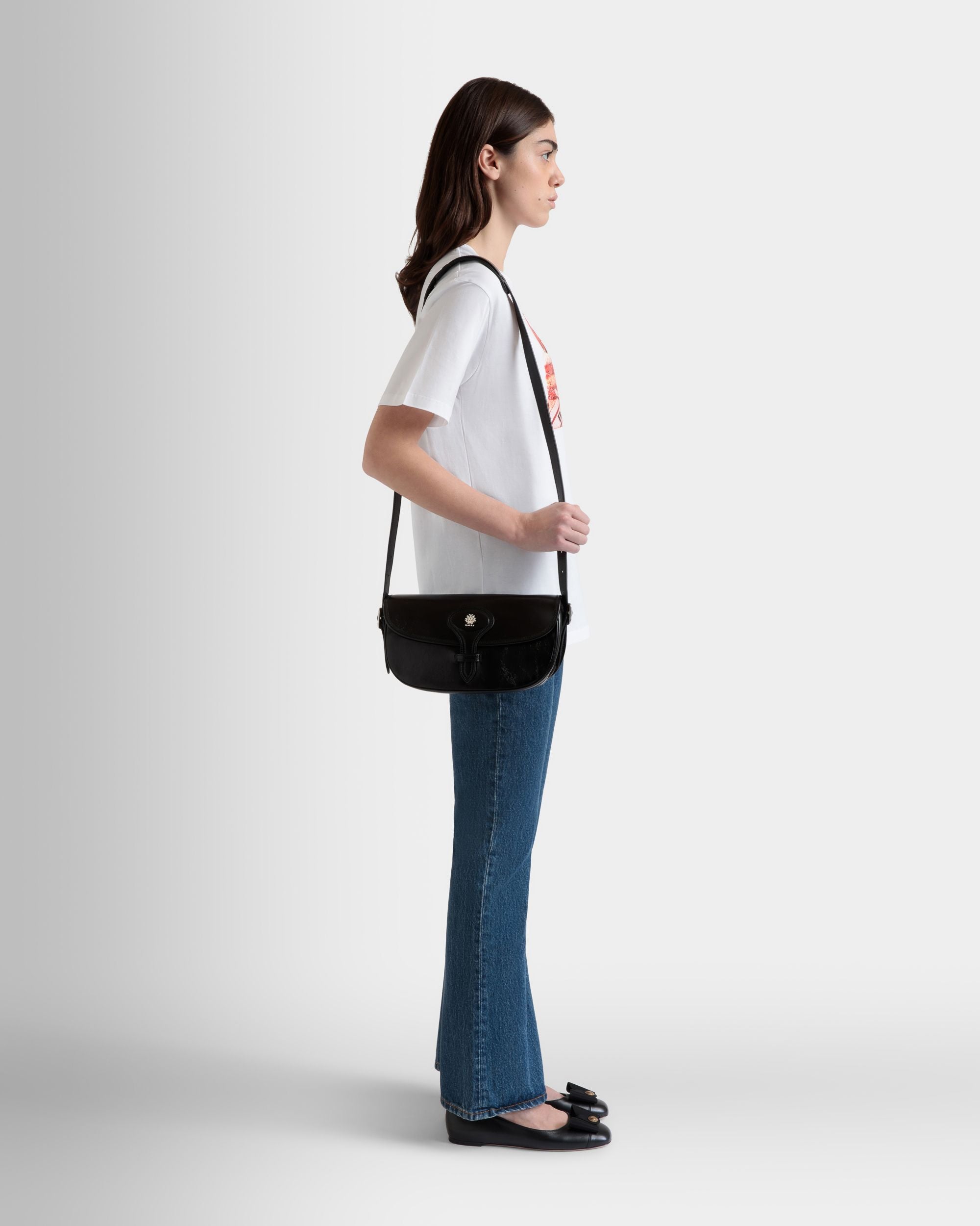 Bandolera Beckett De Piel Negra - Mujer - Bally - 02