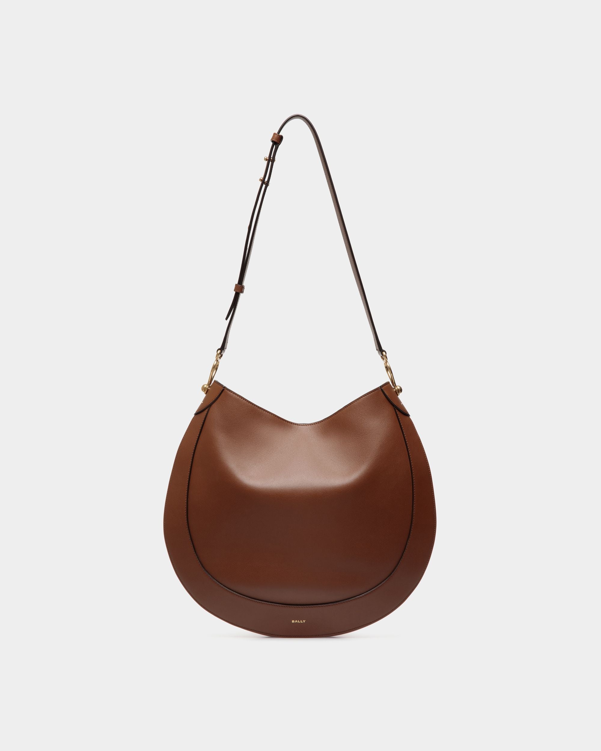 Bolso Hobo Lune De Piel Marrón - Mujer - Bally - 01