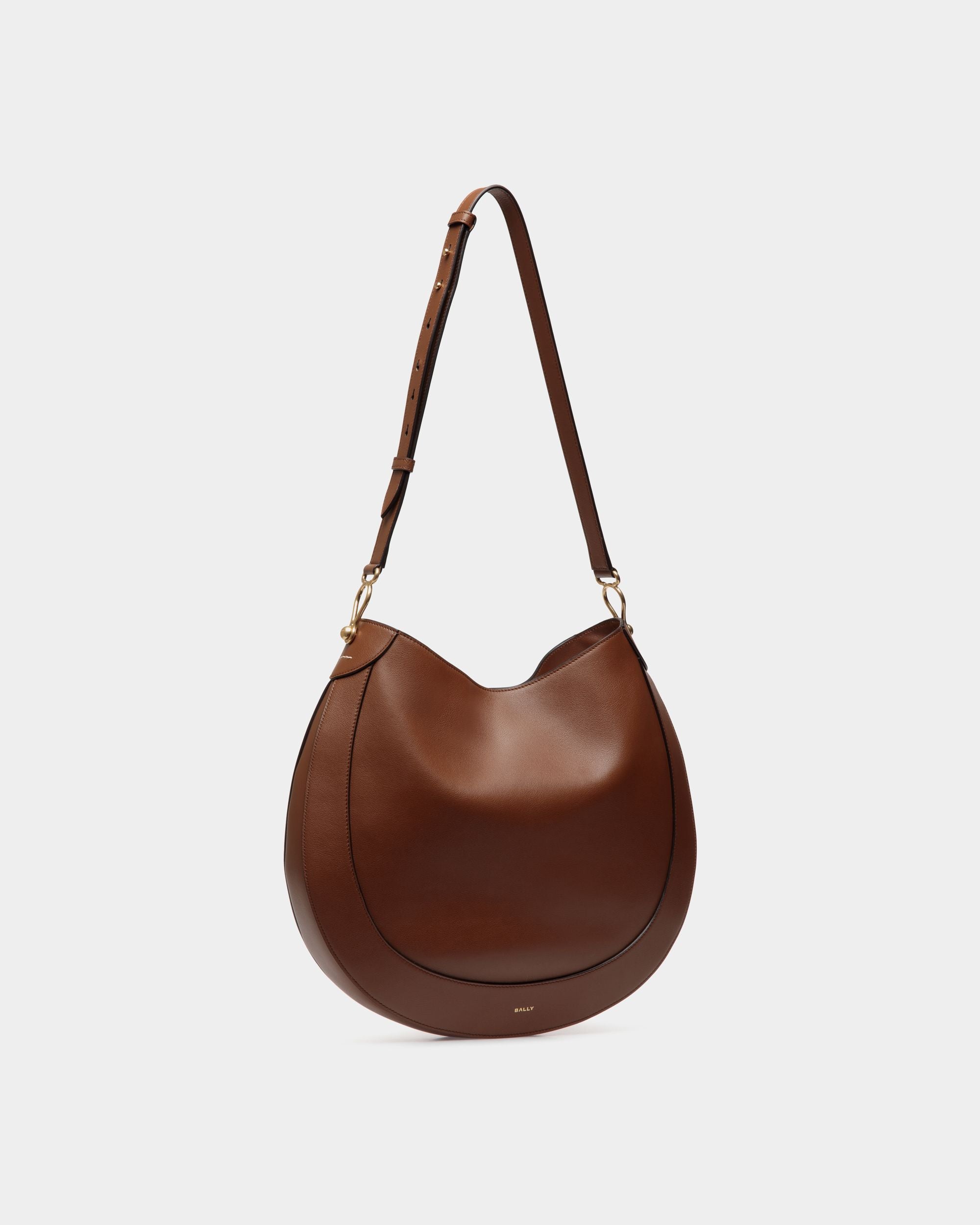 Bolso Hobo Lune De Piel Marrón - Mujer - Bally - 03