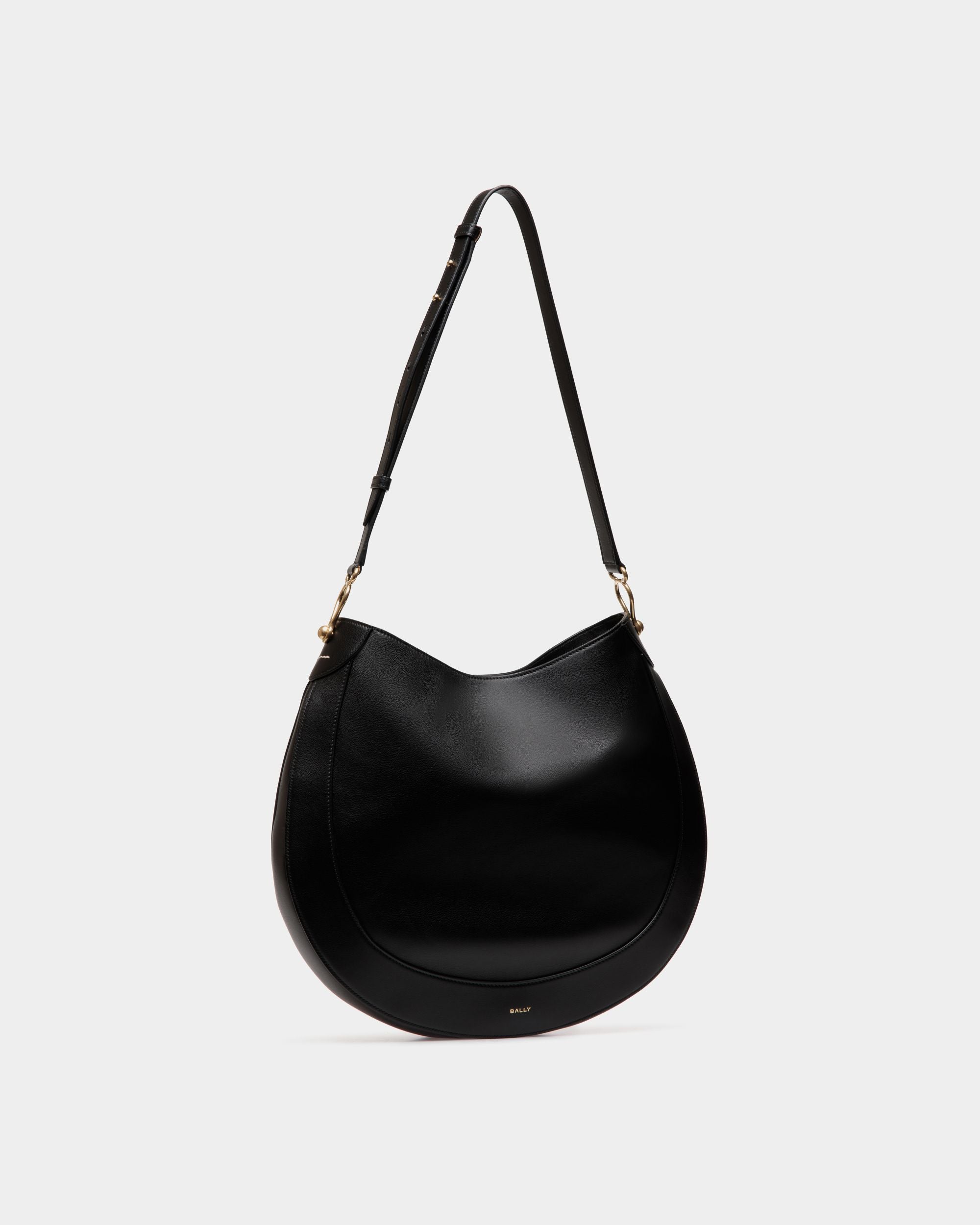 Bolso Hobo Lune De Piel Negra - Mujer - Bally - 04
