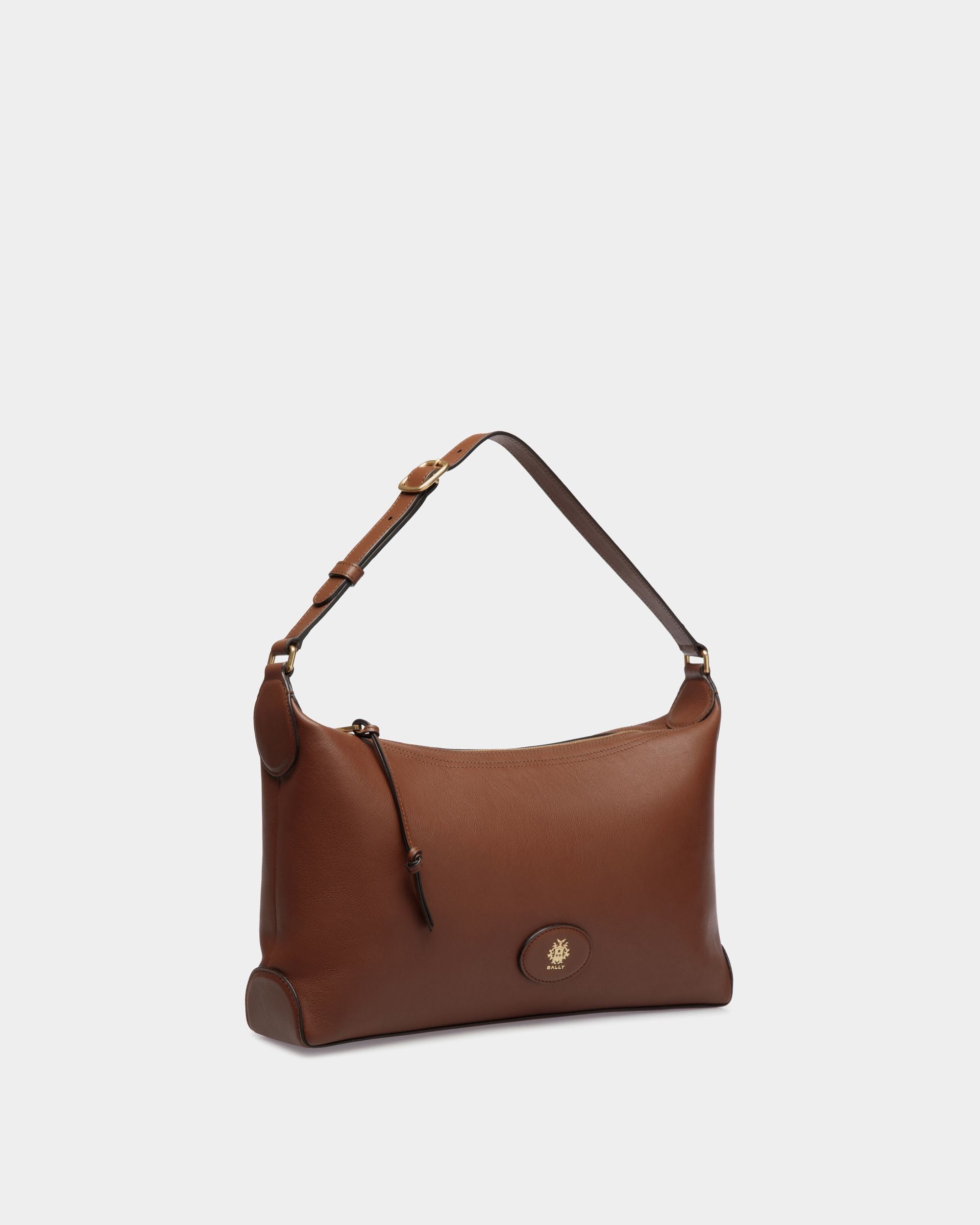 Bolso Hobo Queen De Piel Marrón - Mujer - Bally - 04