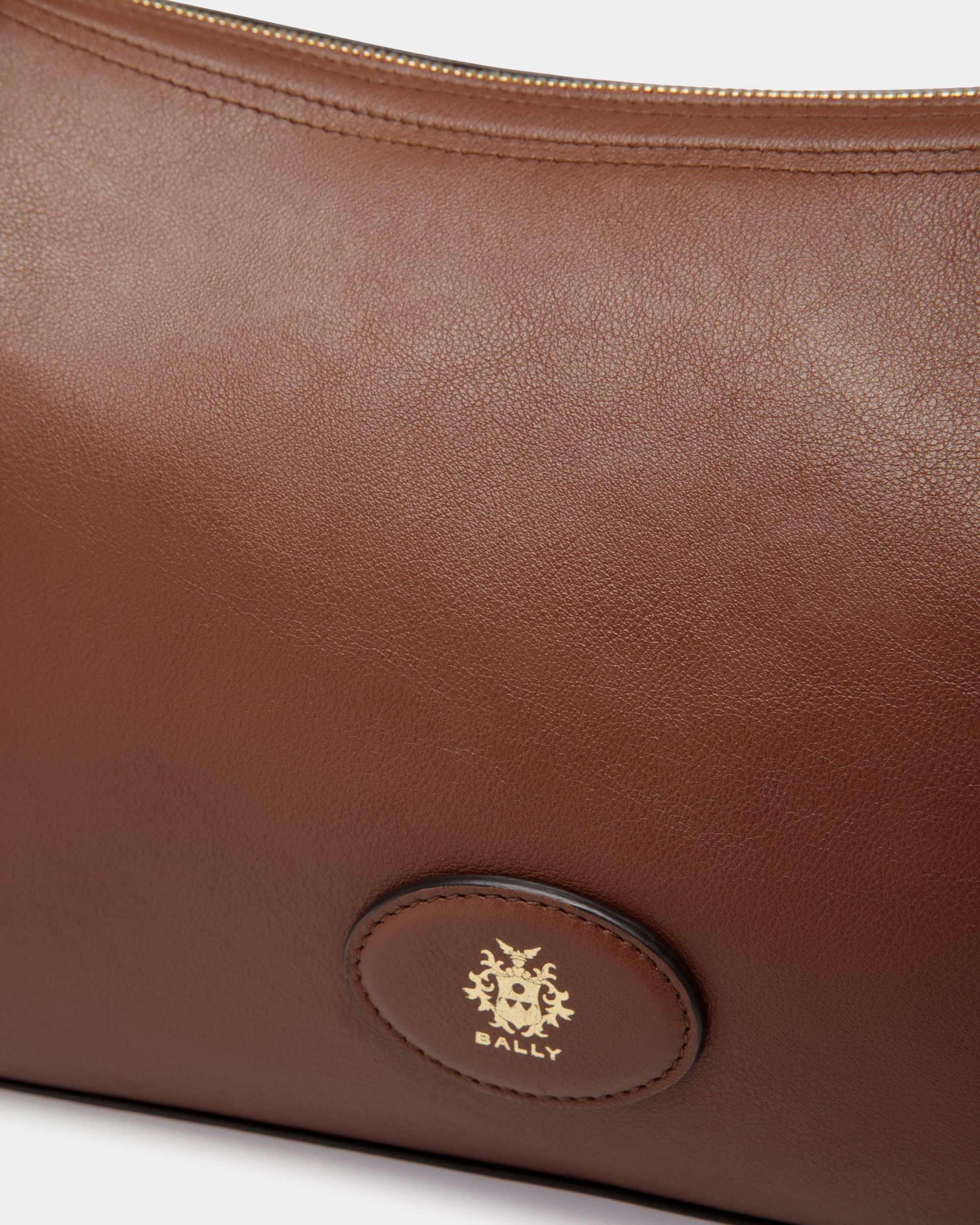 Bolso Hobo Queen De Piel Marrón - Mujer - Bally - 06