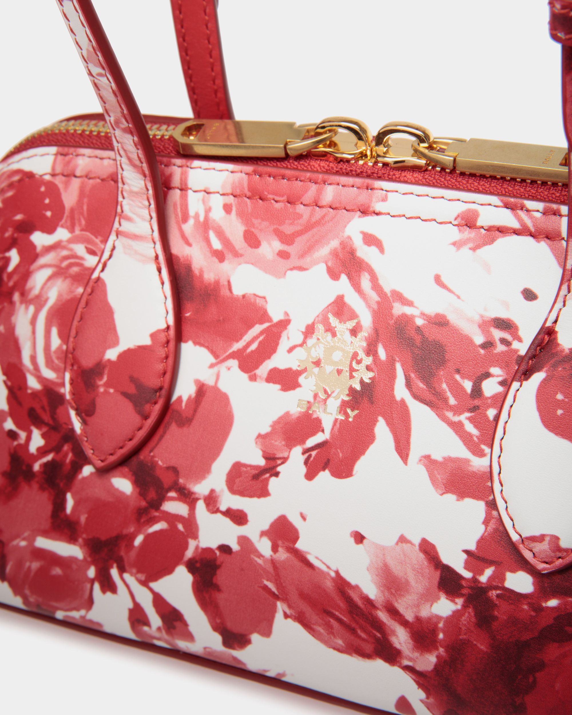 Minibolso Ray De Piel Con Estampado Rosengarten - Mujer - Bally - 05