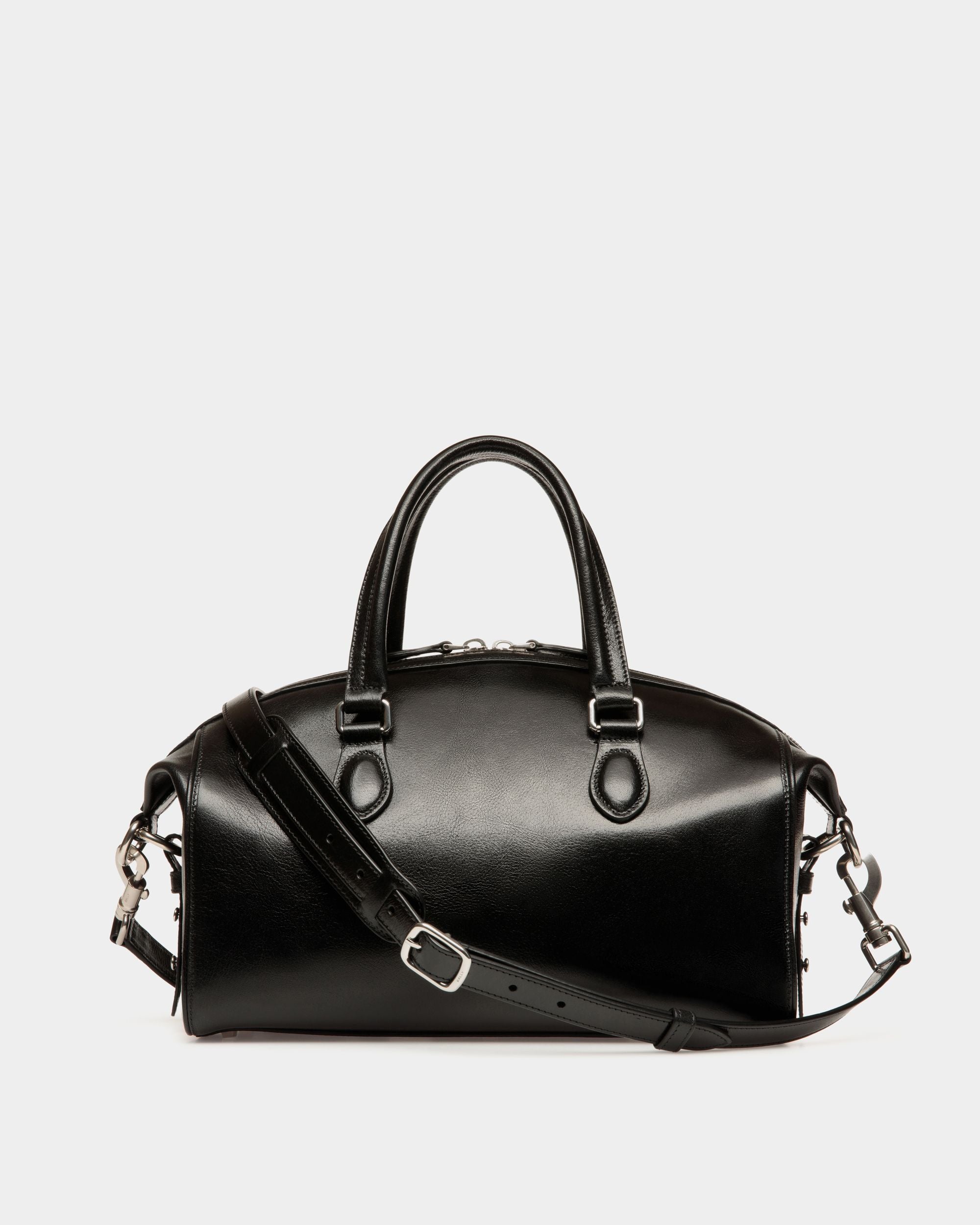 Bolso Con Asa Superior Beckett De Piel Negra - Mujer - Bally - 03