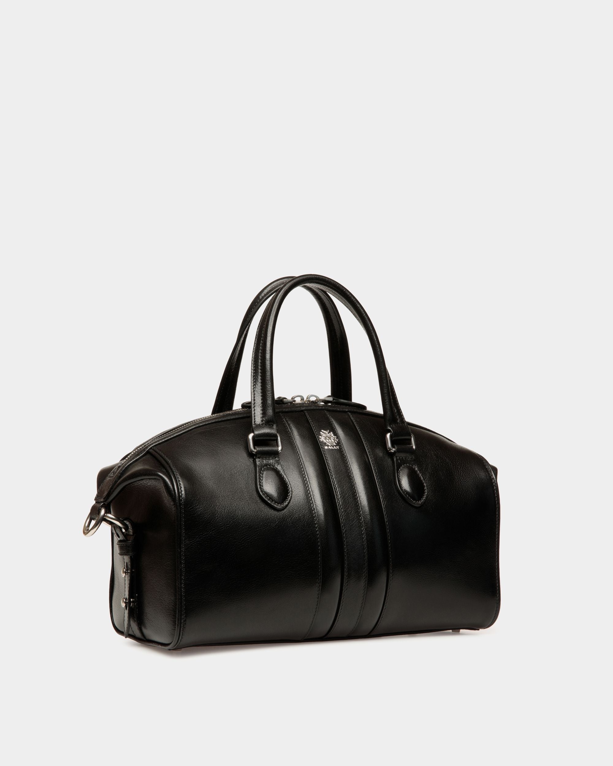 Bolso Con Asa Superior Beckett De Piel Negra - Mujer - Bally - 04