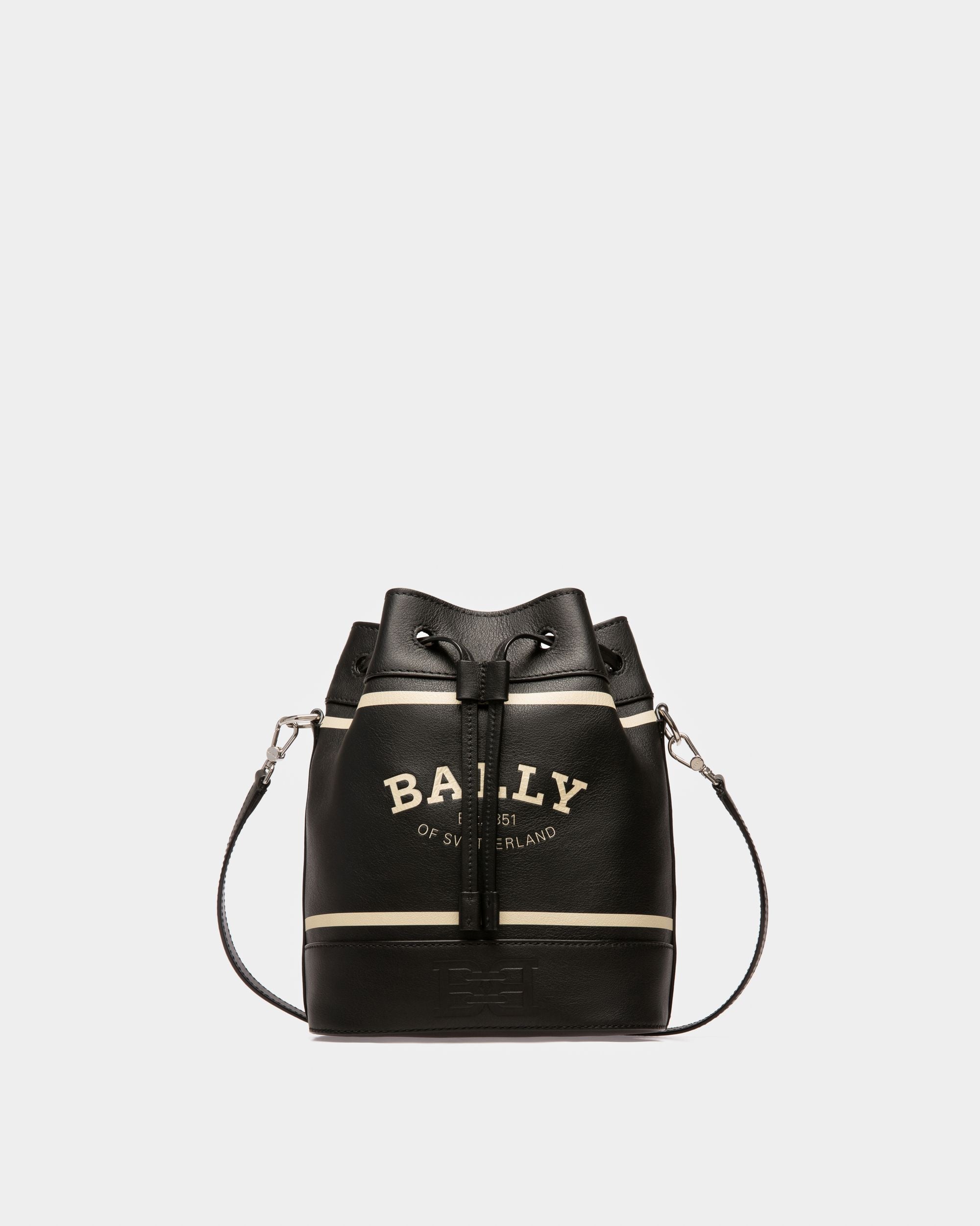 Cleoh Bolso Tipo Saco En Piel De Color Negro - Mujer - Bally - 01
