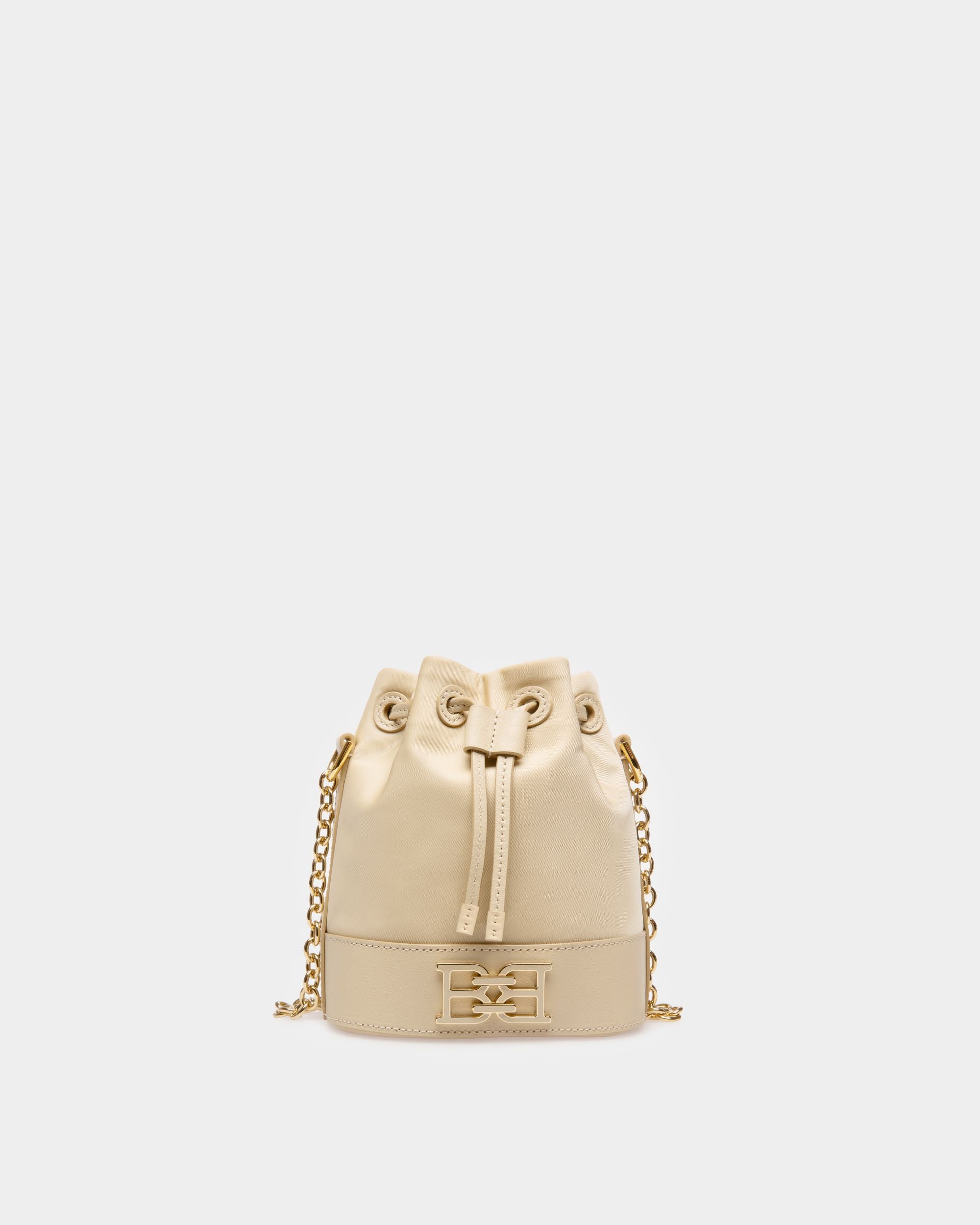 Eoh Small Bolso Bombonera De Nailon En Beige Claro - Mujer - Bally - 01
