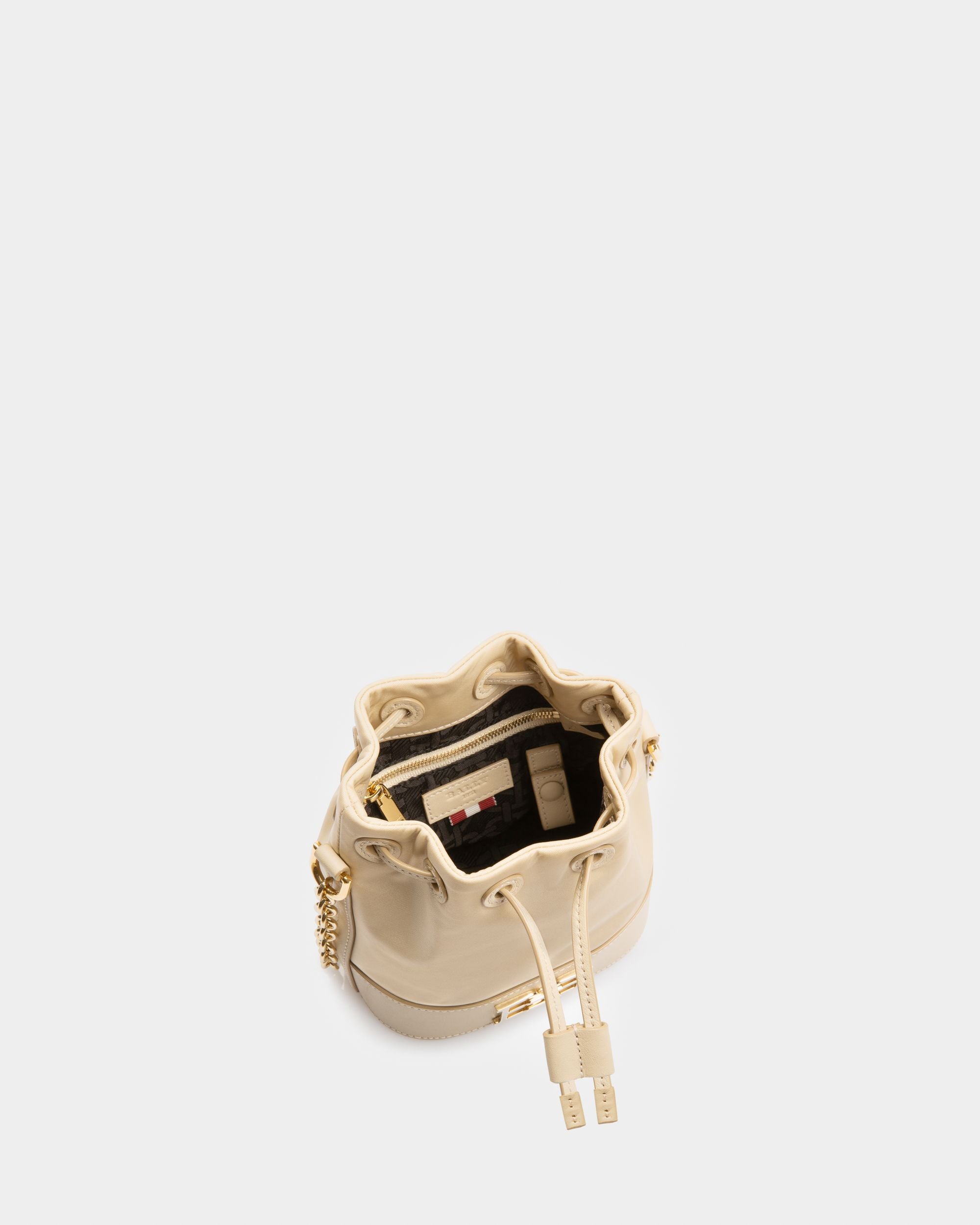 Eoh Small Bolso Bombonera De Nailon En Beige Claro - Mujer - Bally - 04