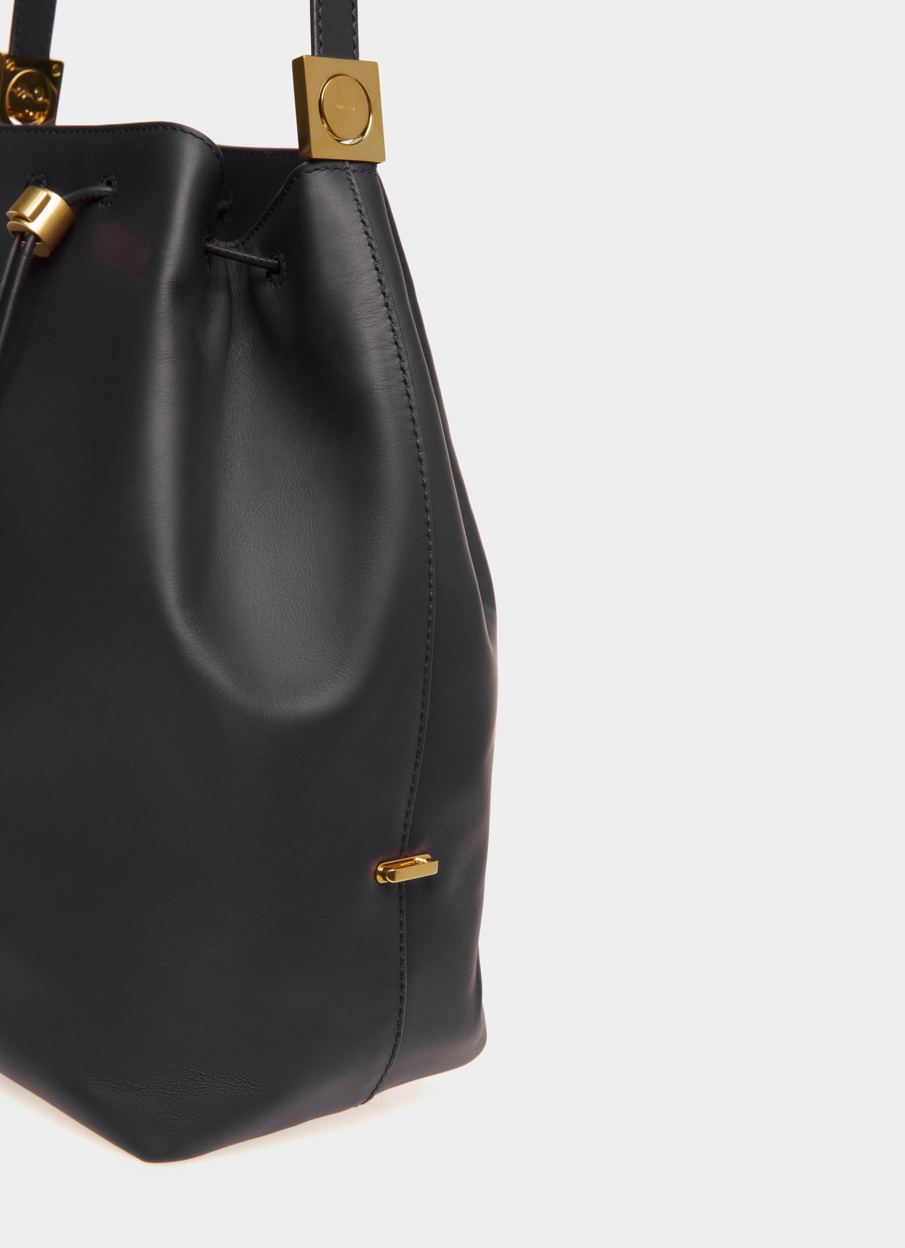 Bolso Cubo Block De Piel En Negro - Mujer - Bally - 04