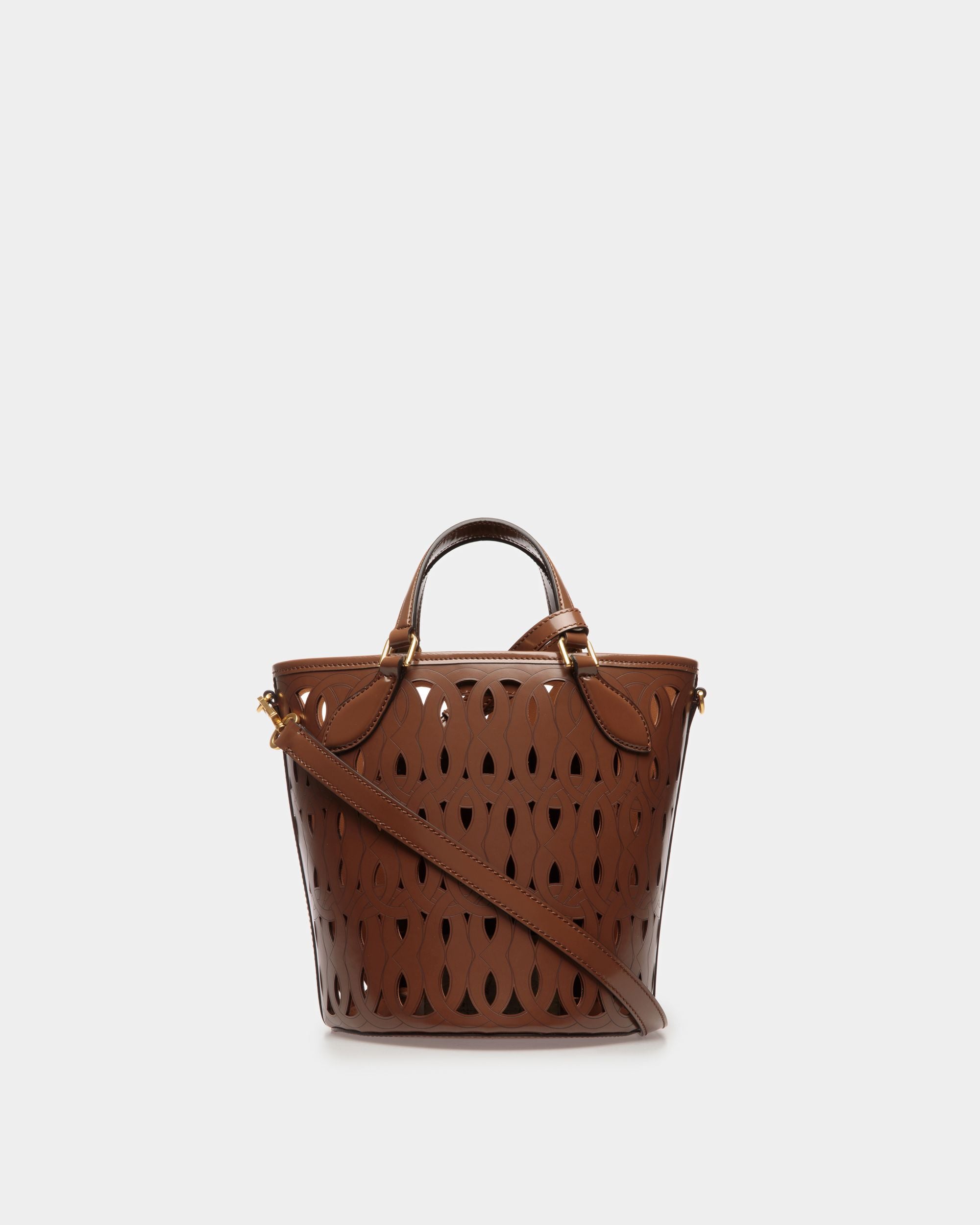Bolso Cubo Lago De Piel Marrón - Mujer - Bally - 03