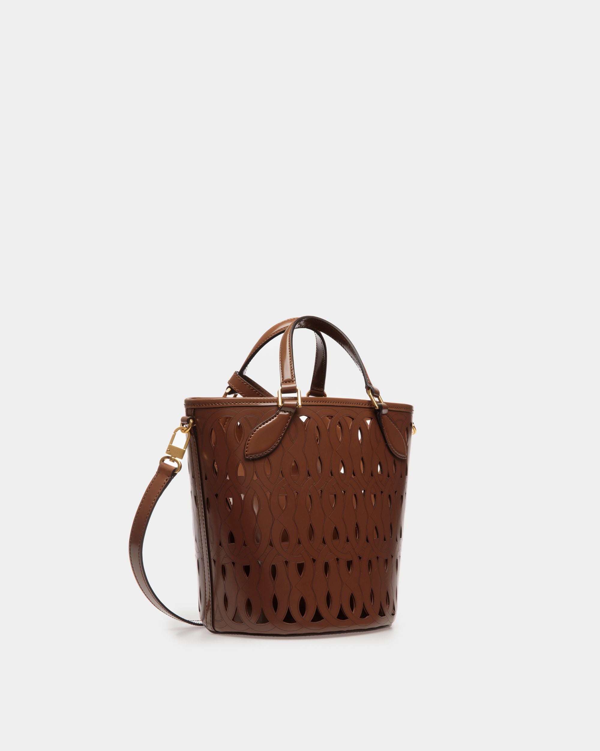 Bolso Cubo Lago De Piel Marrón - Mujer - Bally - 04