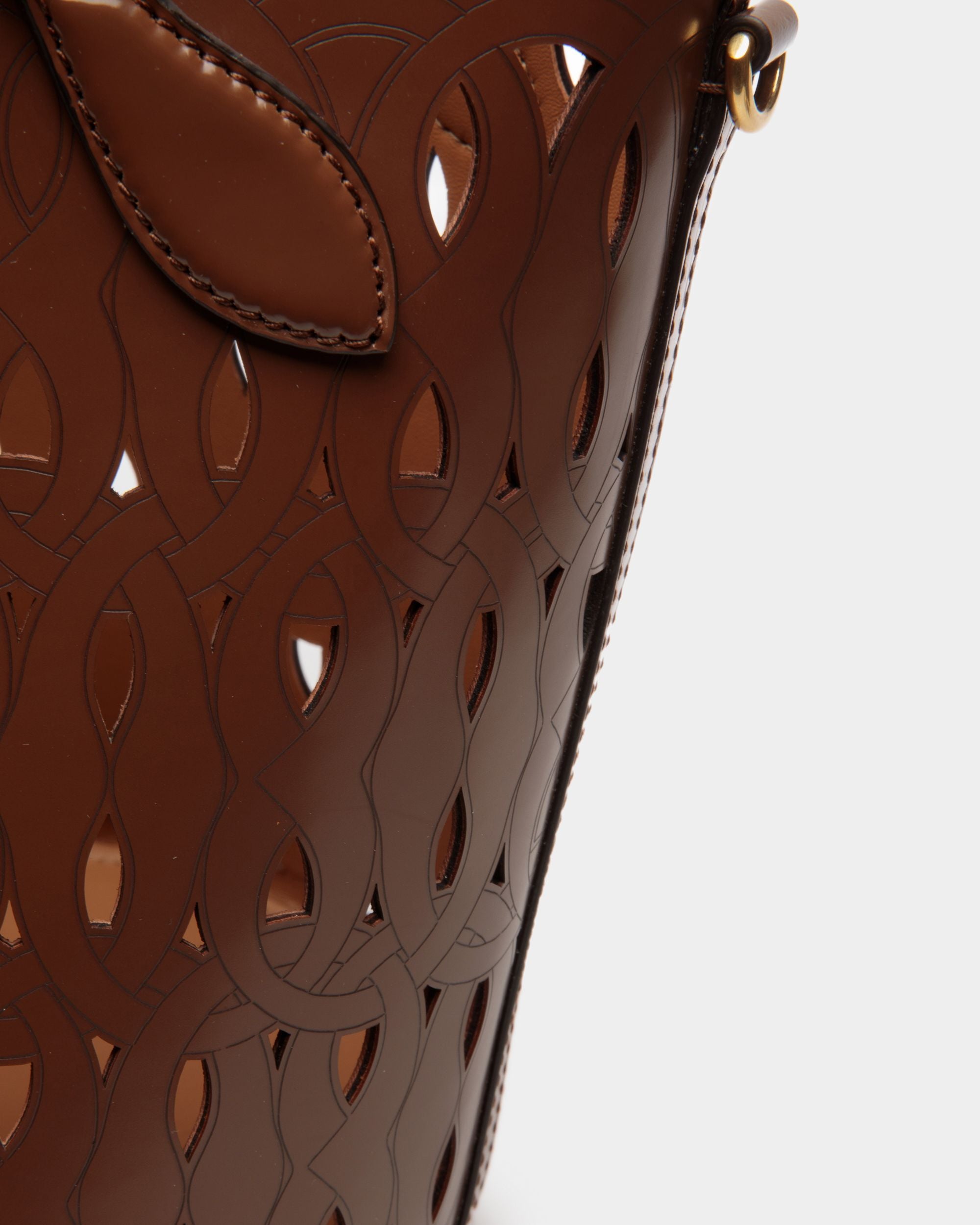 Bolso Cubo Lago De Piel Marrón - Mujer - Bally - 06