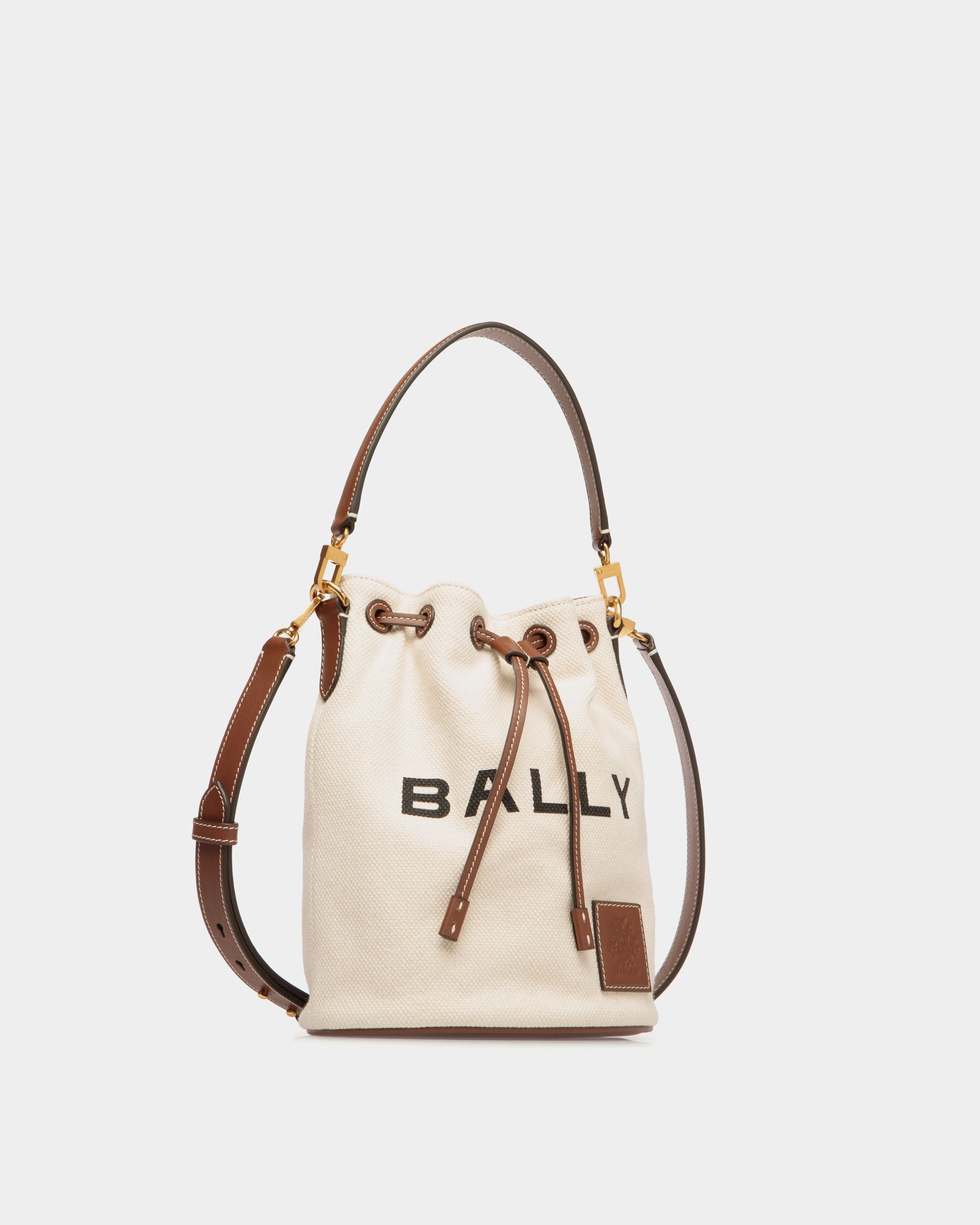 Bolso Cubo Akelei De Lona Natural - Mujer - Bally - 04