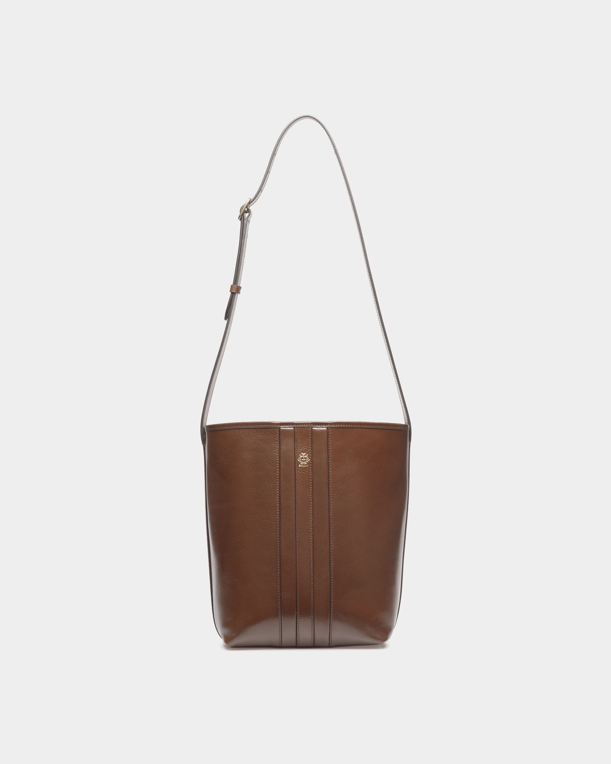 Bolso Cubo Beckett De Piel Marron Glacé - Mujer - Bally - 01