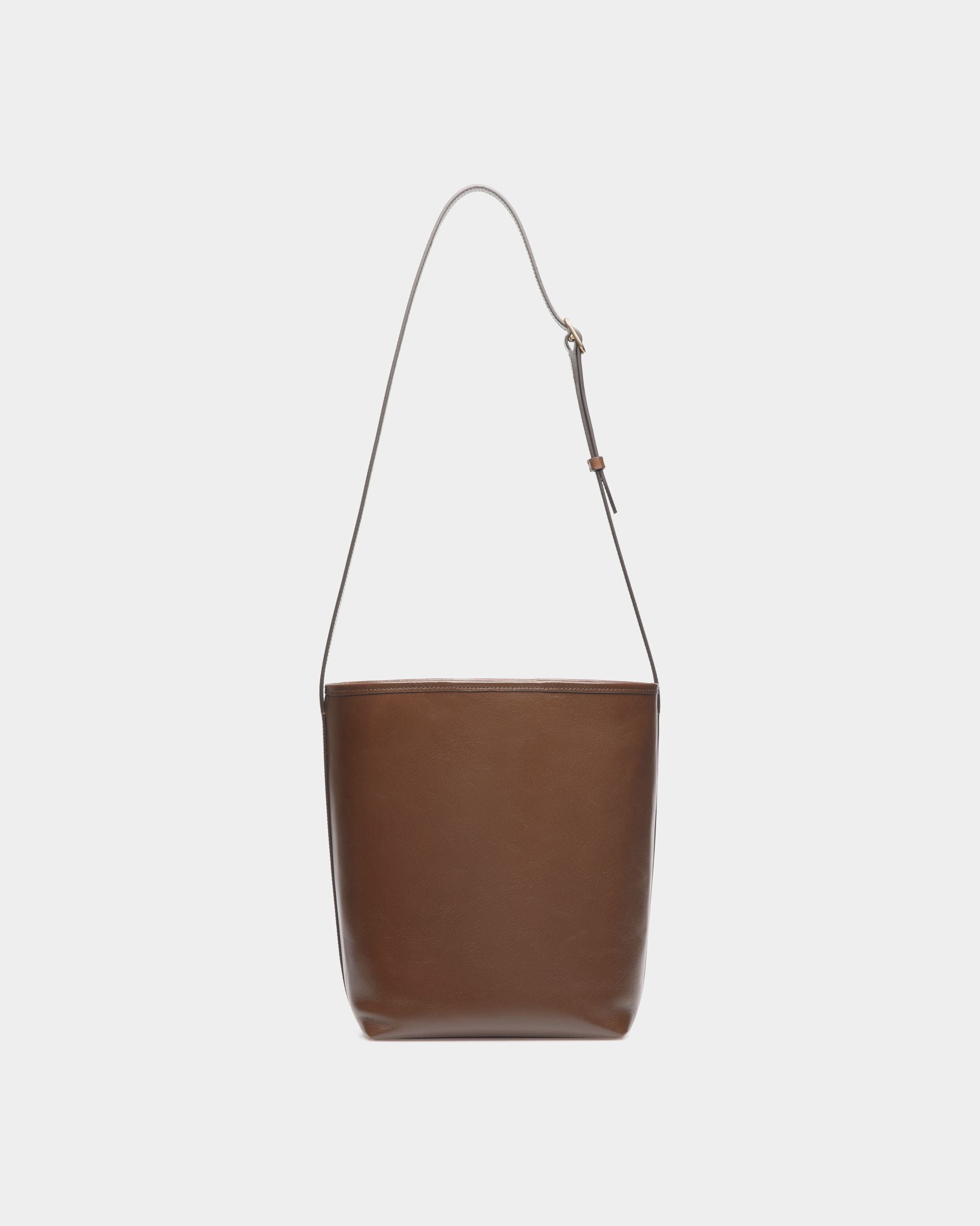Bolso Cubo Beckett De Piel Marron Glacé - Mujer - Bally - 03
