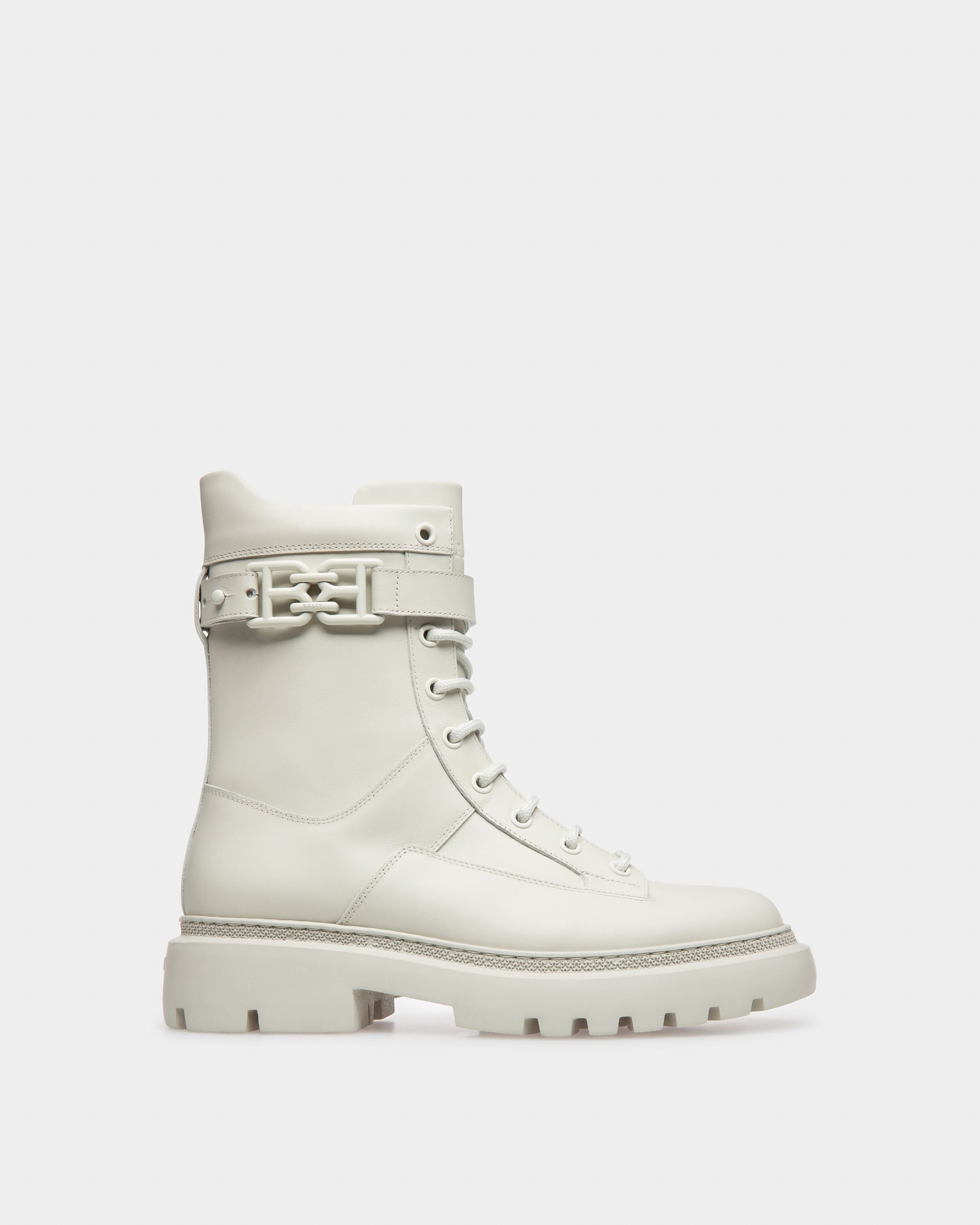Gioele Botines En Piel De Color Blanco Polvo - Mujer - Bally - 01