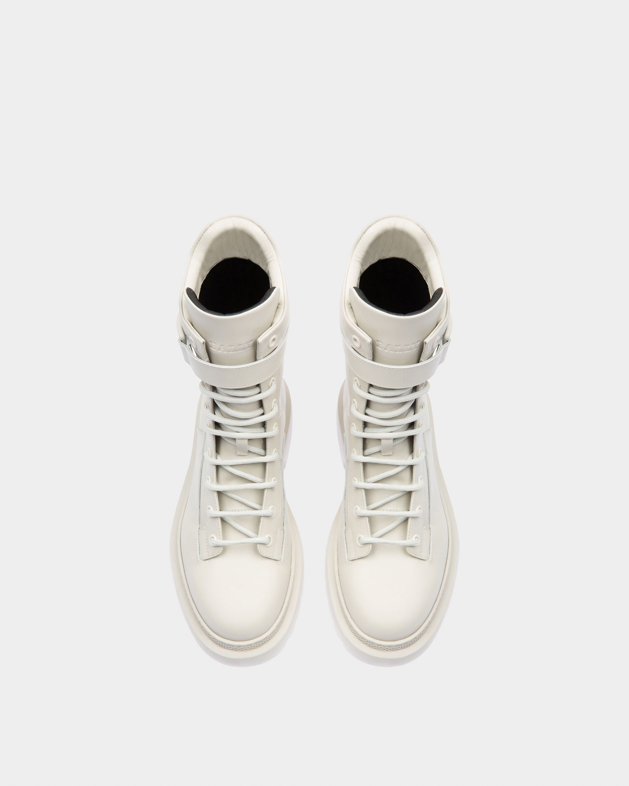 Gioele Botines En Piel De Color Blanco Polvo - Mujer - Bally - 02