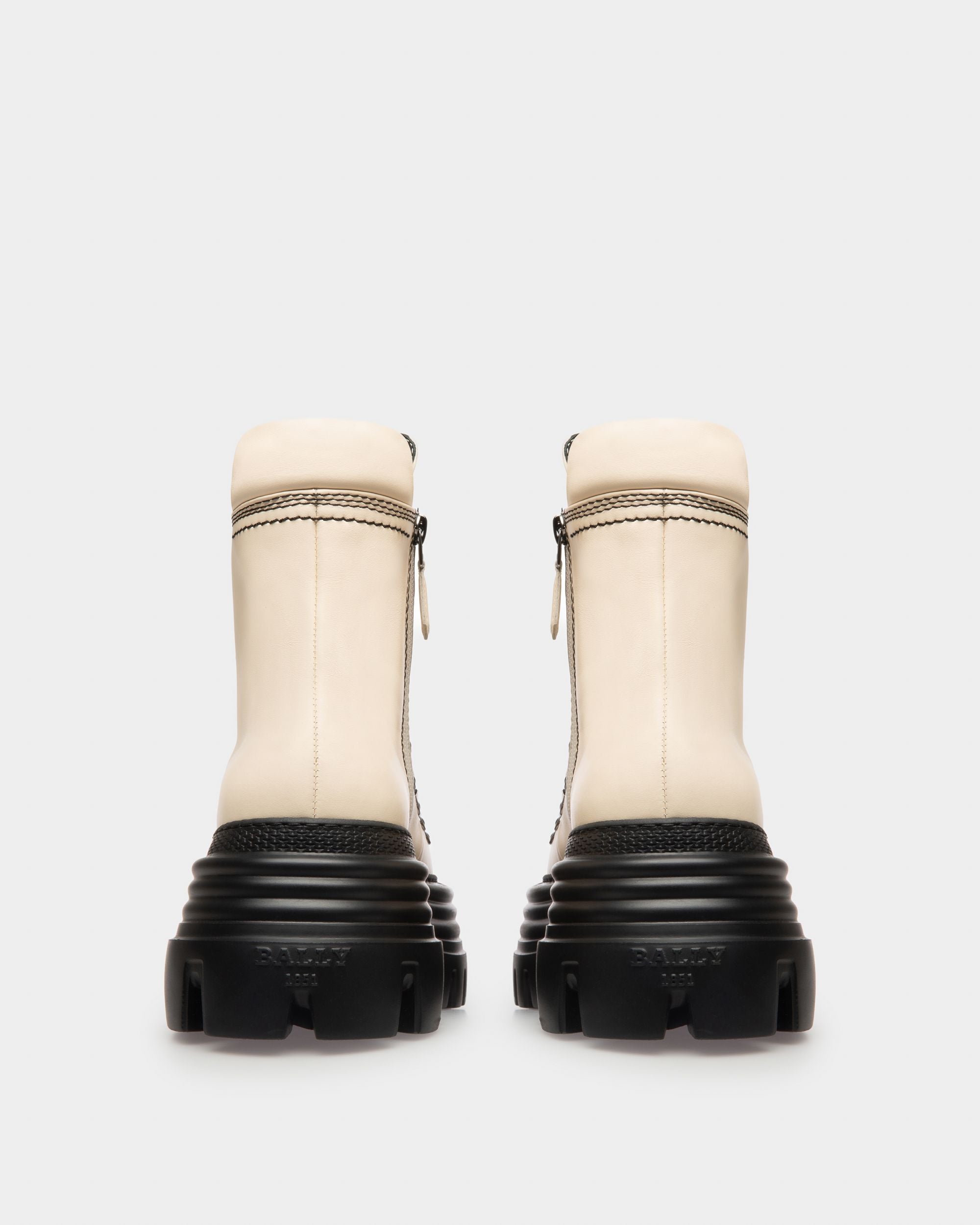 Bota Valais Cliff De Piel Blanca - Mujer - Bally - 03