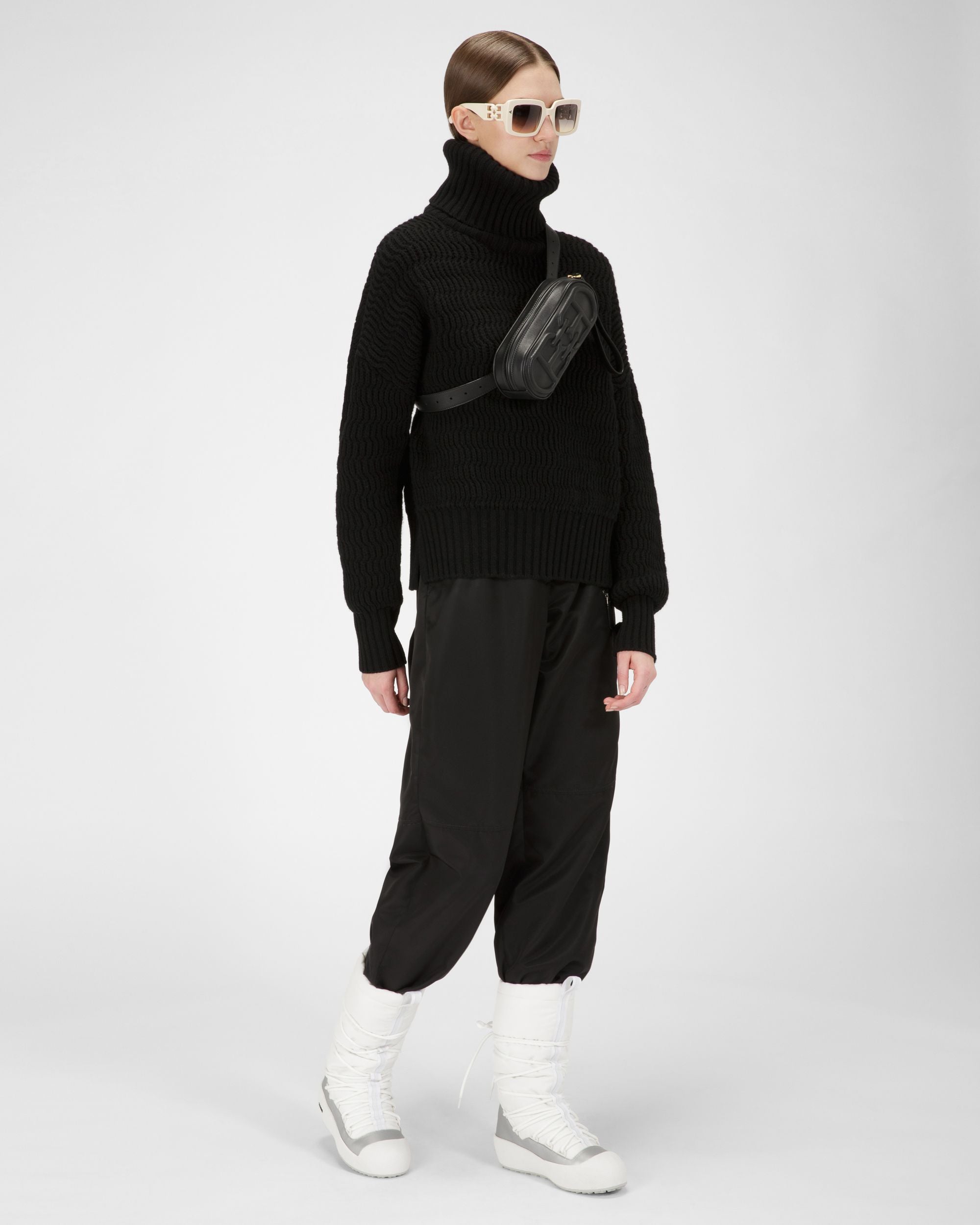 Cathye Botas En Nailon Reciclado Y Piel De Color Blanco Y Plateado - Mujer - Bally - 07