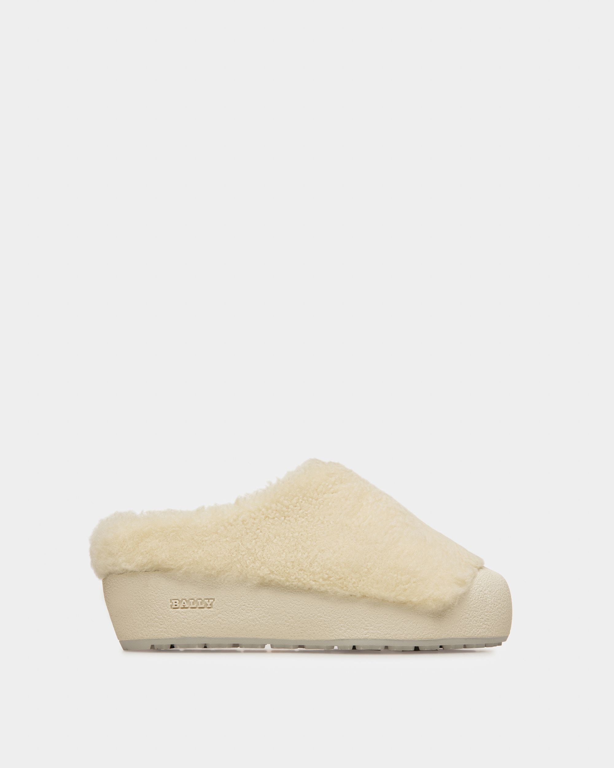Crans Leather Slippers In Bone - Women's - Bally - 01