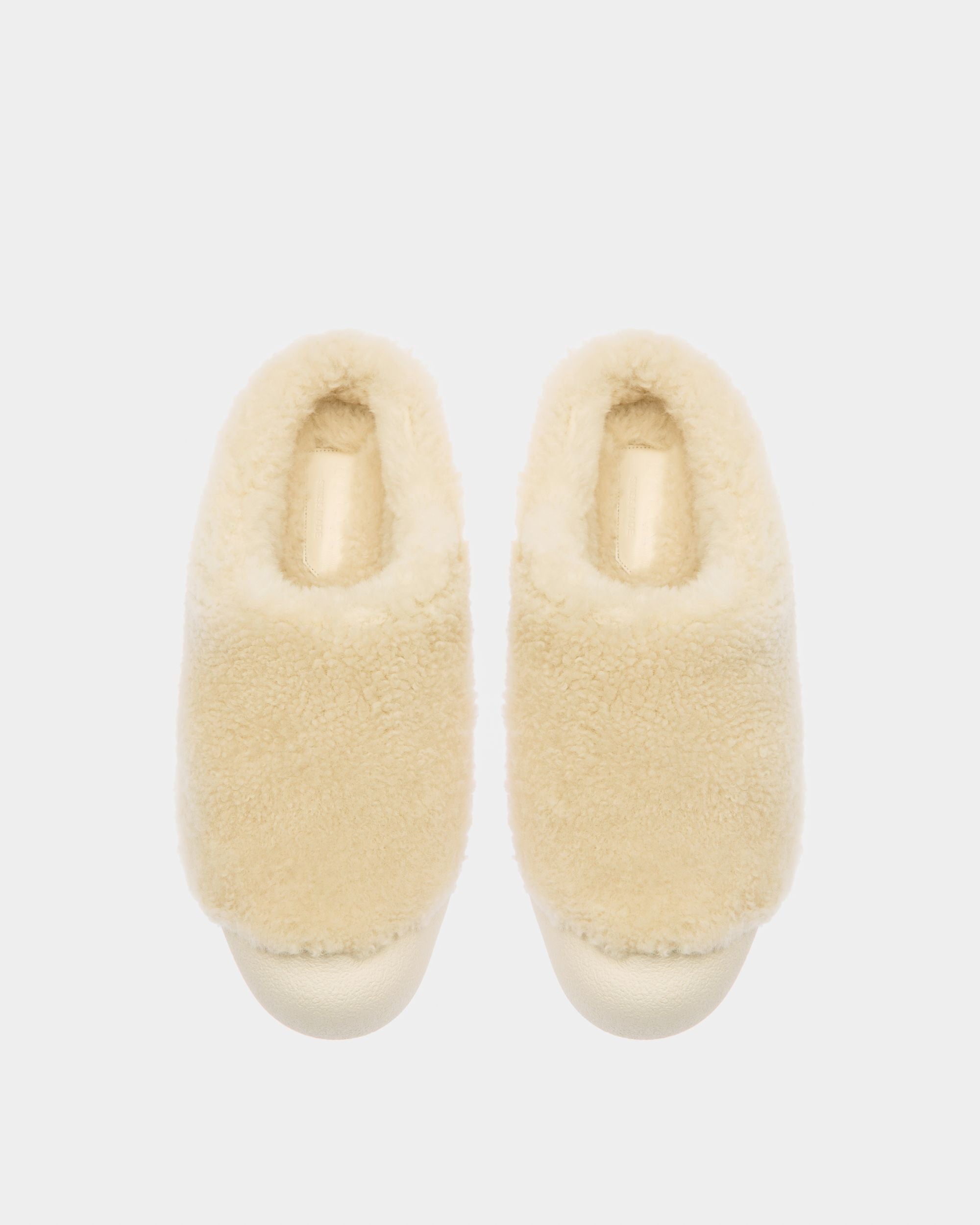 Crans Leather Slippers In Bone - Women's - Bally - 09