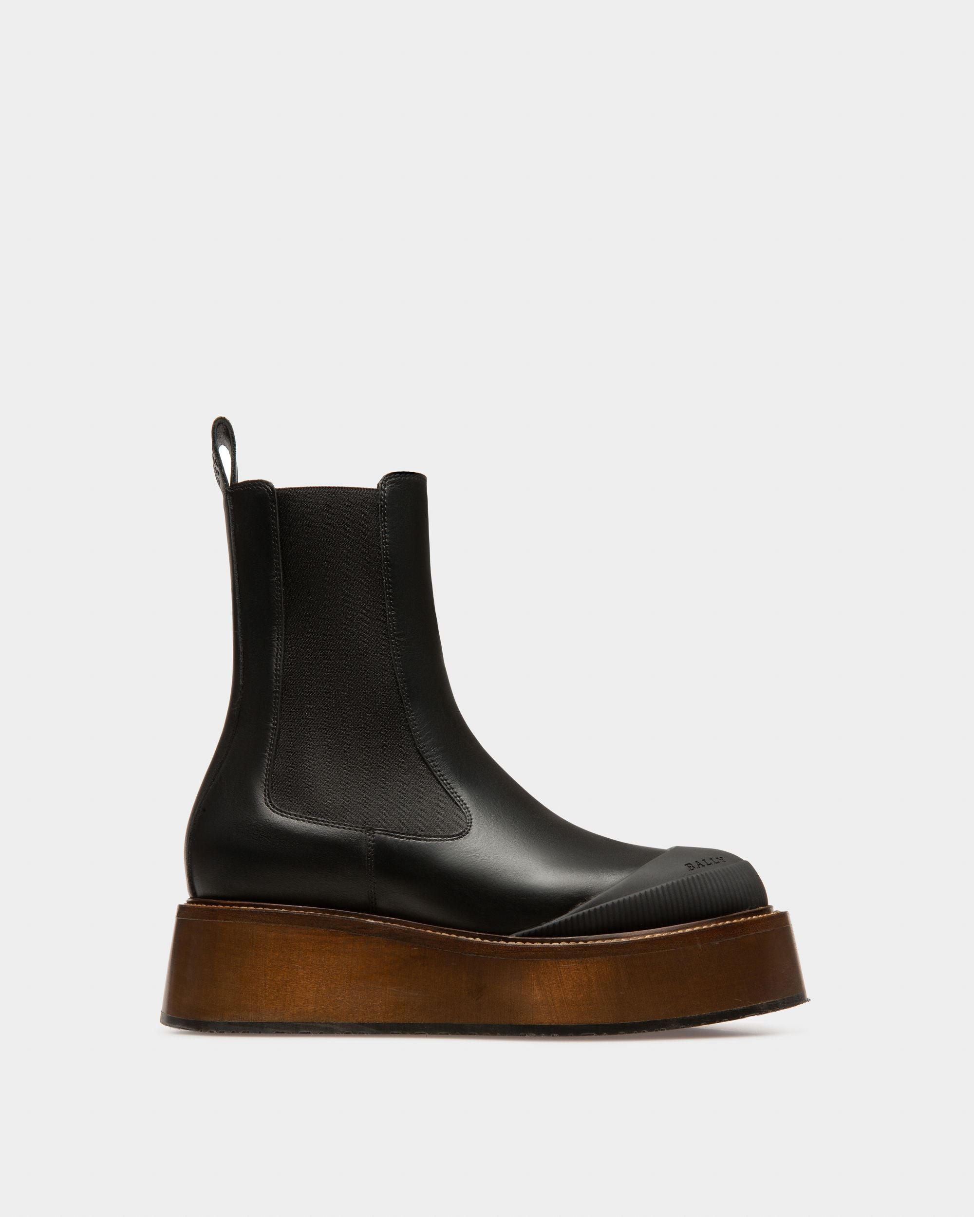 Ilene Booties In Black Leather - Women's - Bally - 01