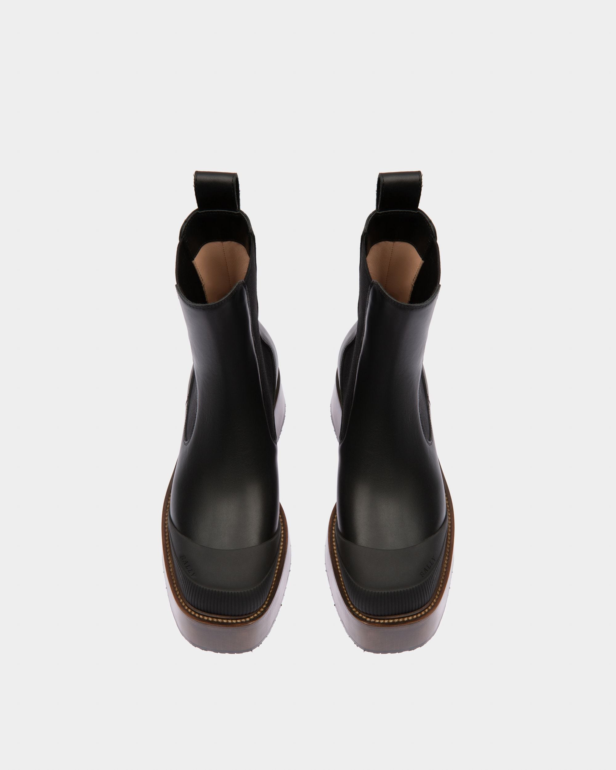 Ilene Booties In Black Leather - Women's - Bally - 02