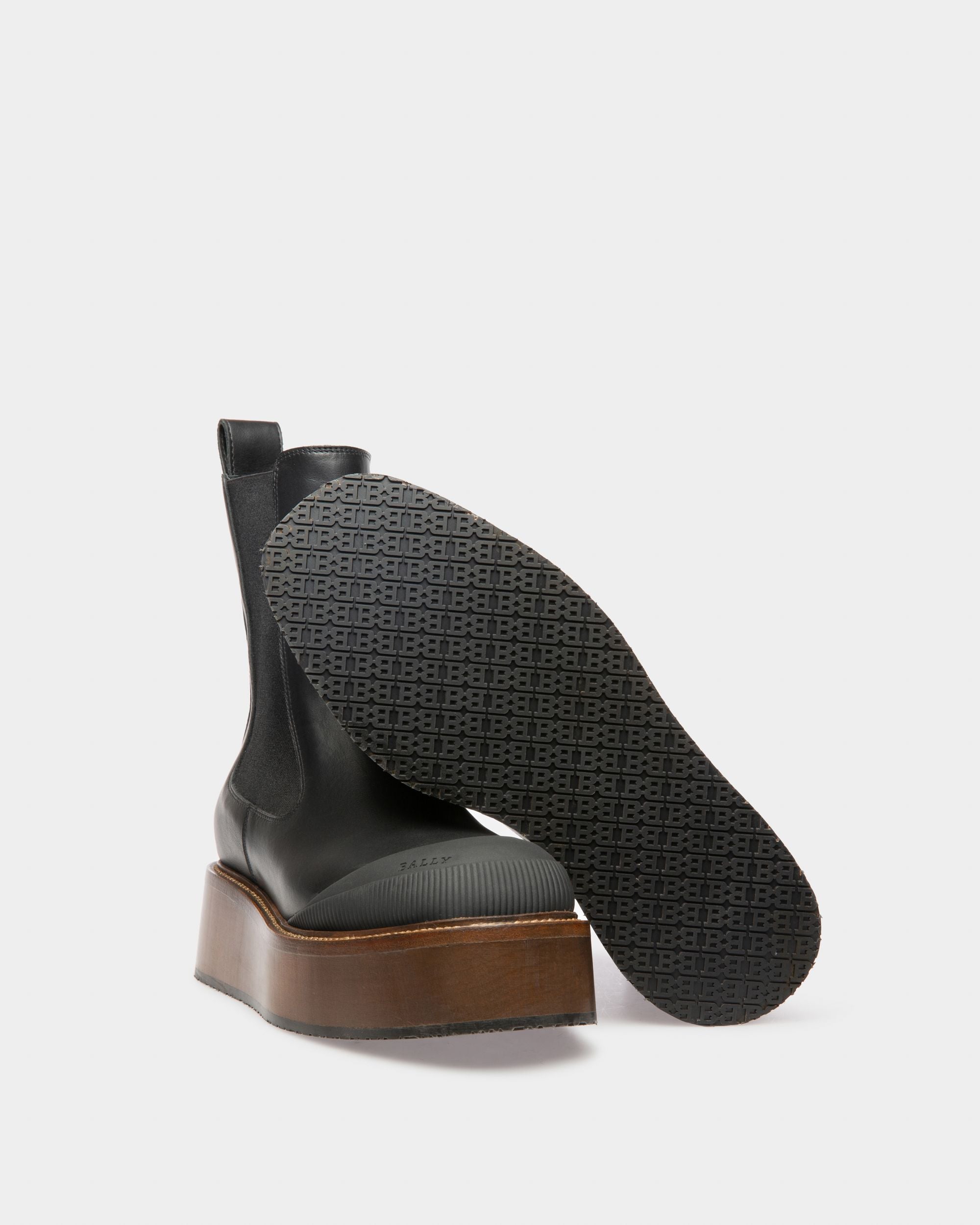 Ilene Booties In Black Leather - Women's - Bally - 04