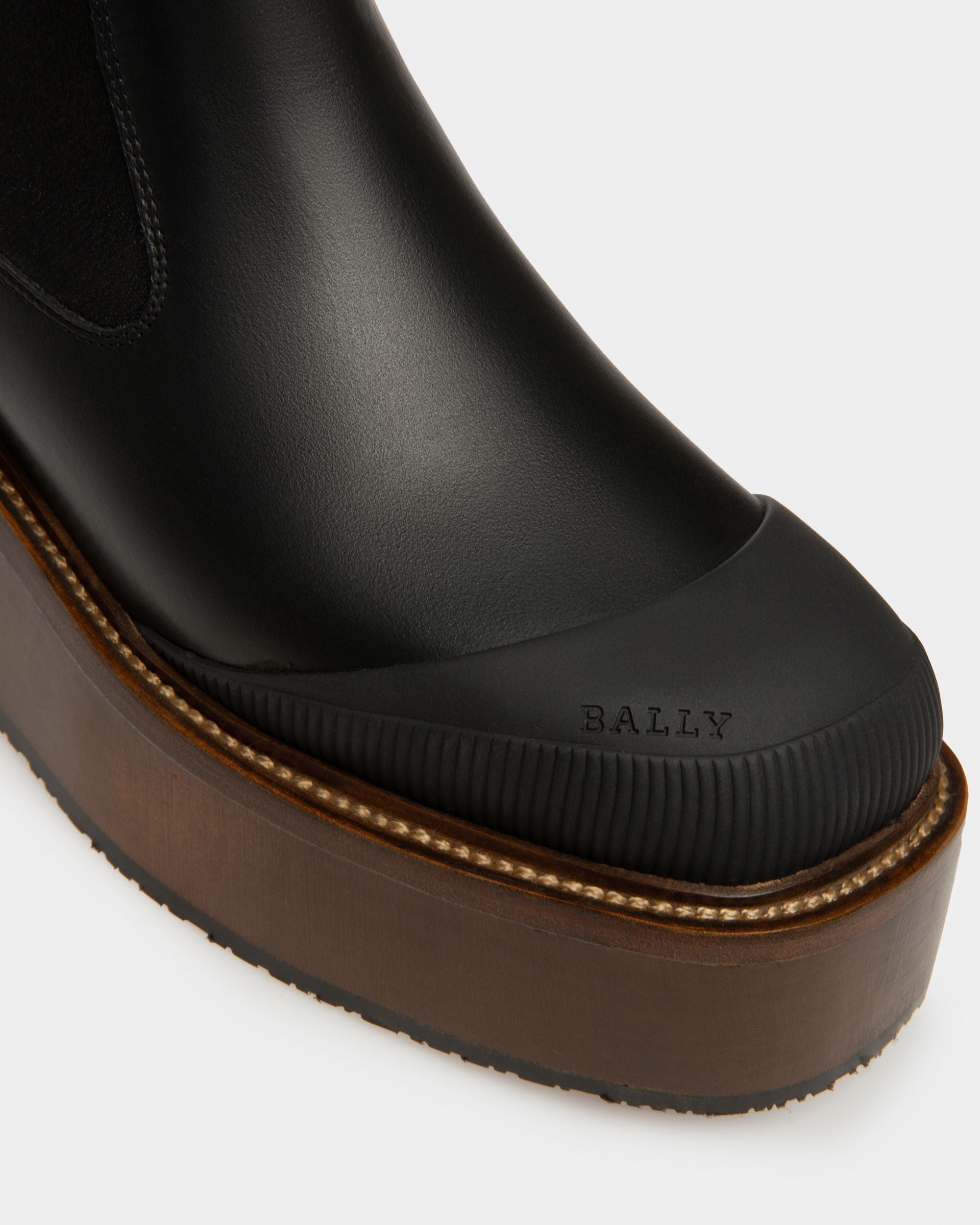 Ilene Booties In Black Leather - Women's - Bally - 05